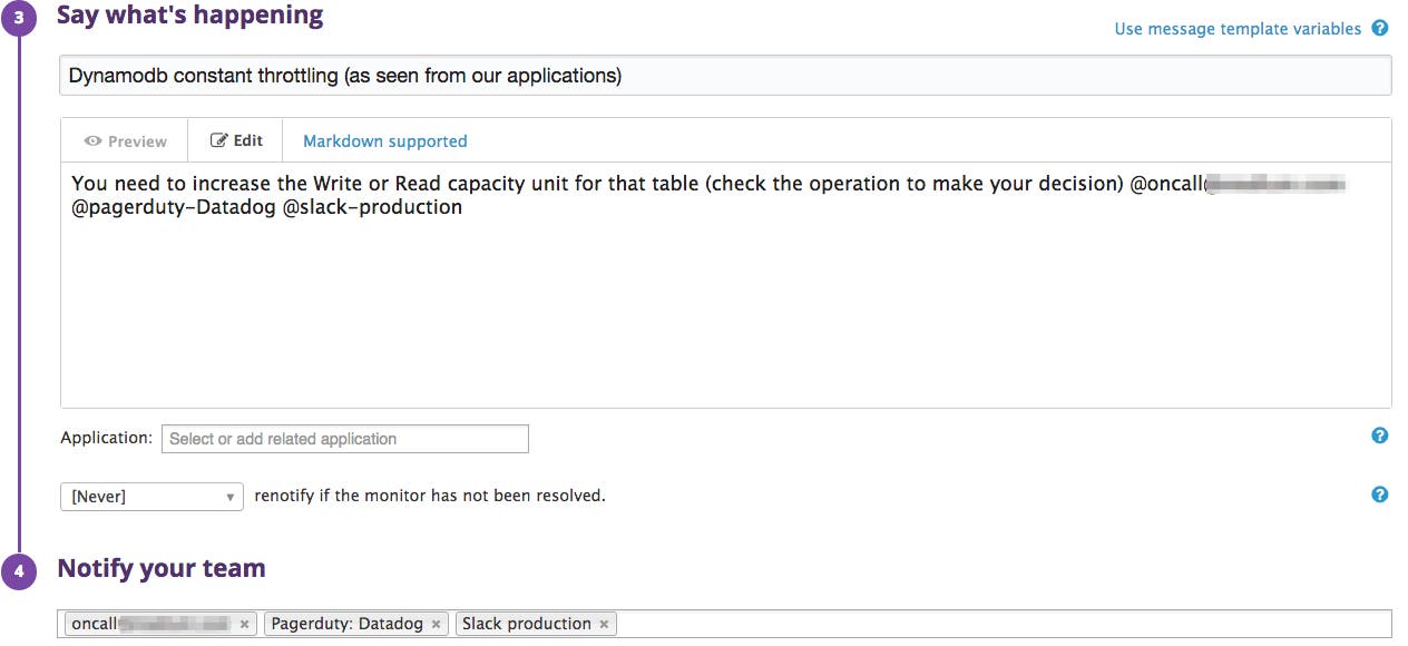 Throttling alert configuration Throttling alert configuration