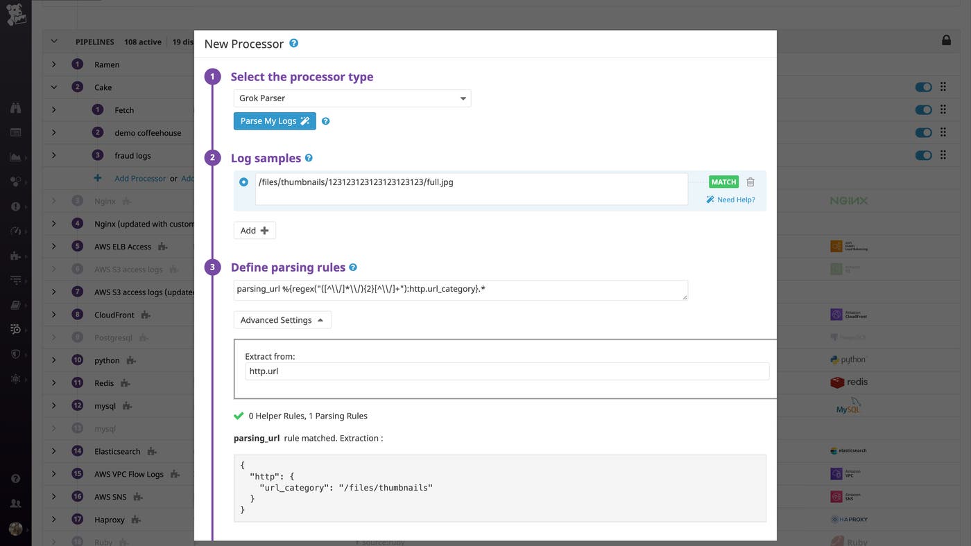 Categorize logs into auto-generated log categories by adding a grok parser to your Datadog log processing pipeline. Categorize logs into auto-generated log categories by adding a grok parser to your Datadog log processing pipeline.