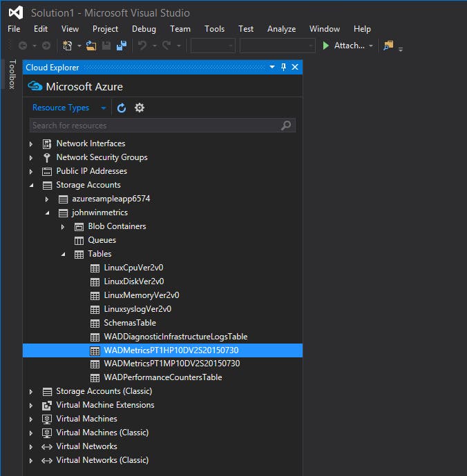 Azure metrics in storage Azure metrics in storage