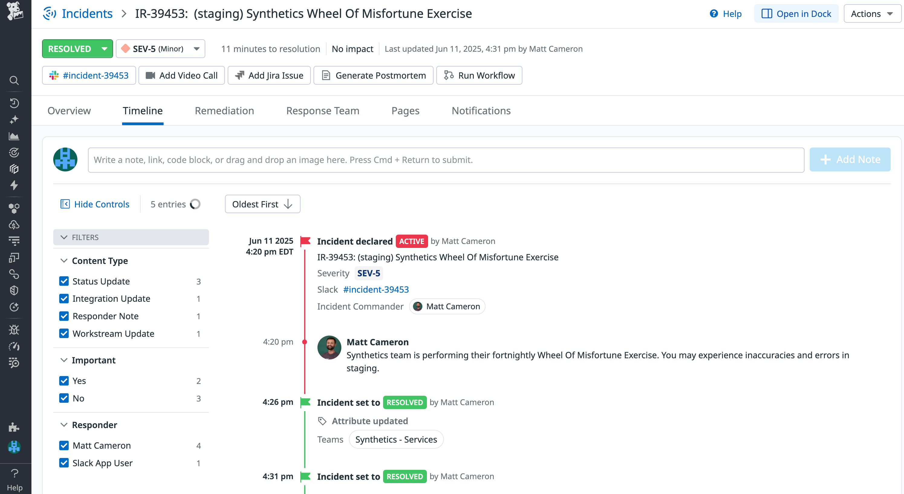 Incident Management enables us to conduct various incident repsonse and contingency planning testing.