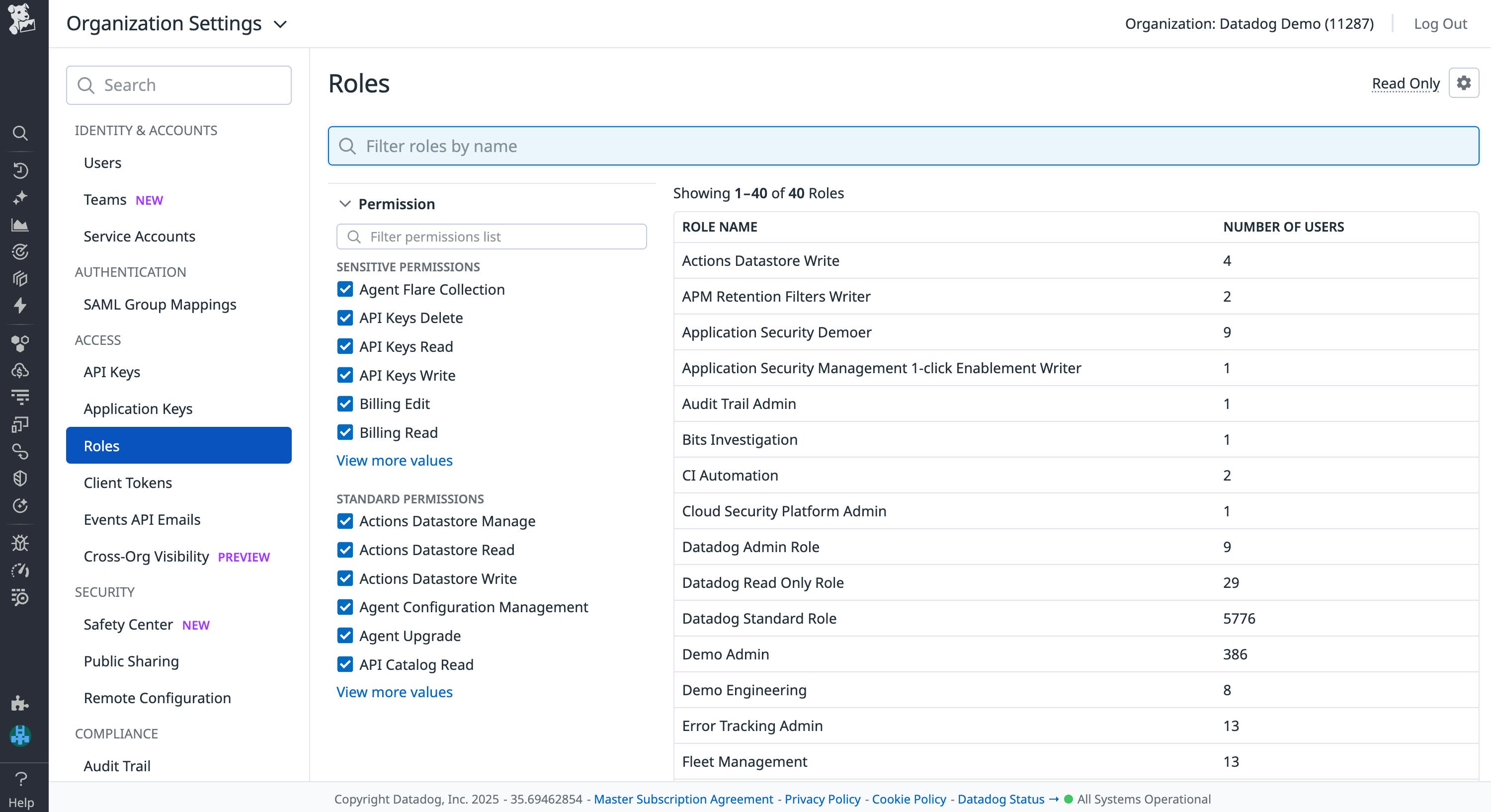 Enforce RBAC from within the Datadog App. Enforce RBAC from within the Datadog App.