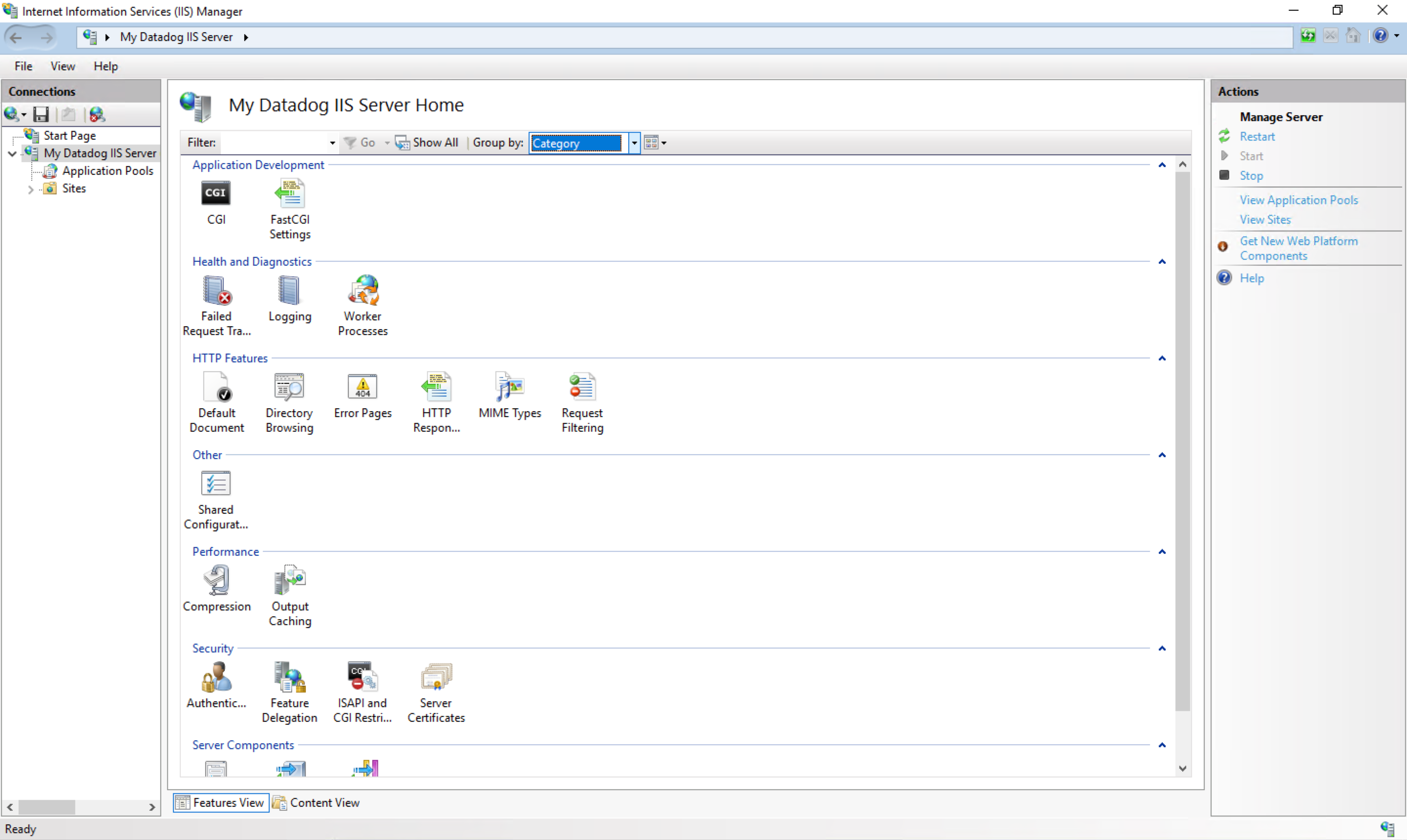 IIS Metrics - IIS Manager