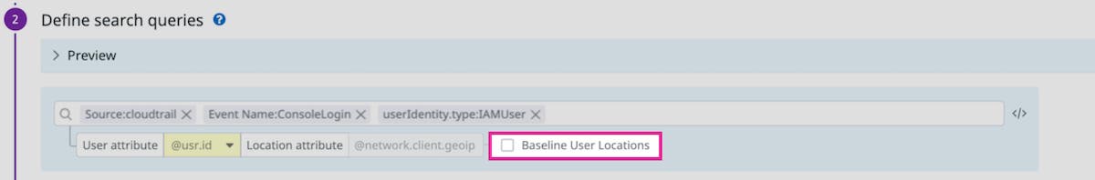 Enable Baseline User Locations to help prevent false positives. Enable Baseline User Locations to help prevent false positives.