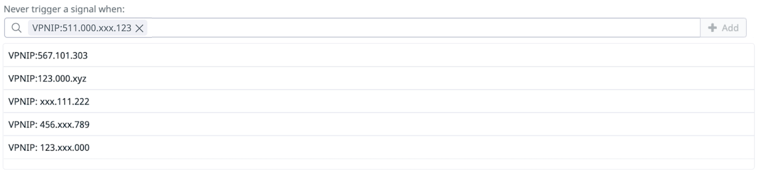 Use supression lists to whitelist trusted users and IP addresses.