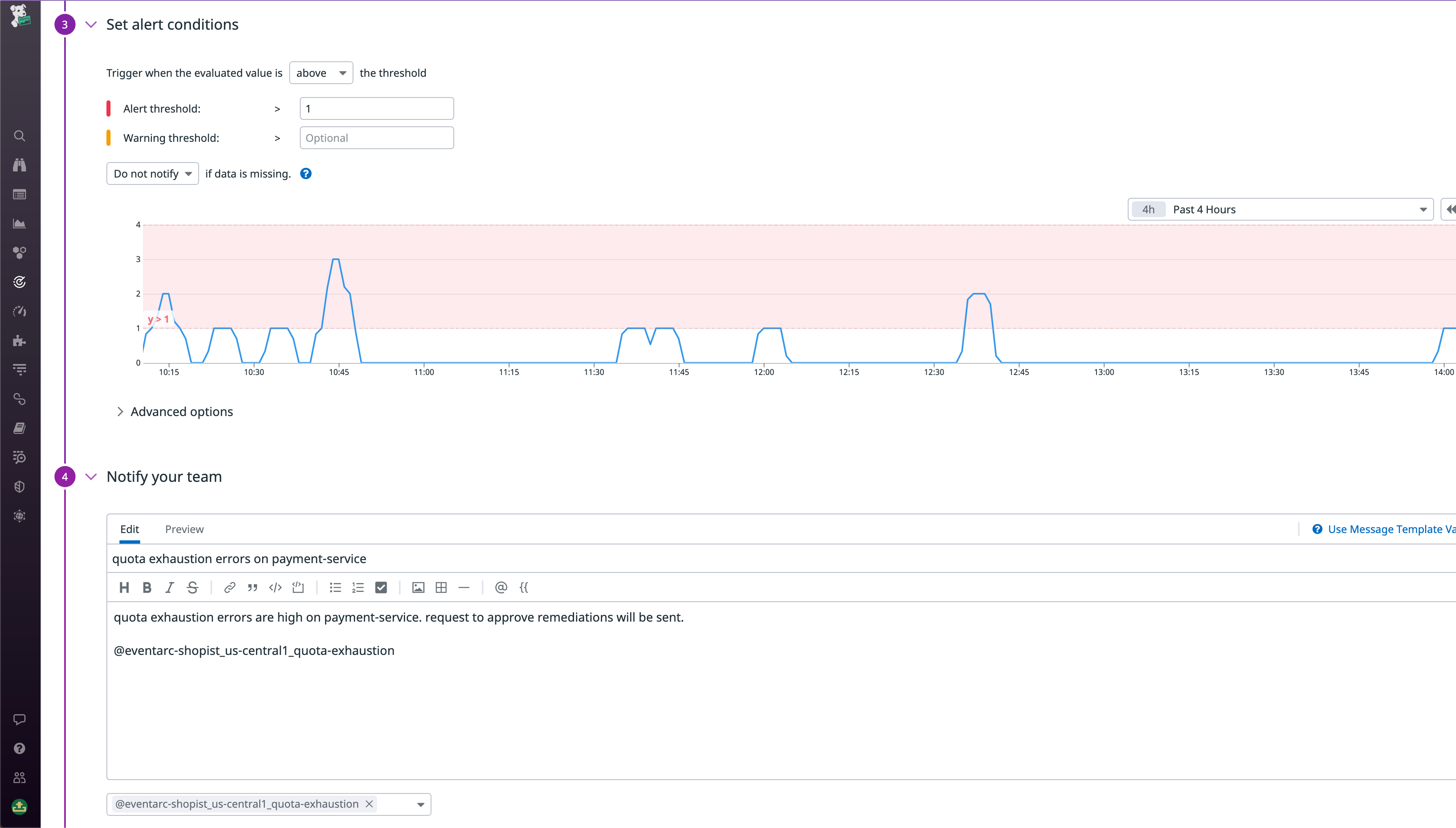 Configuring a monitor to trigger a GCP workflow using Eventarc