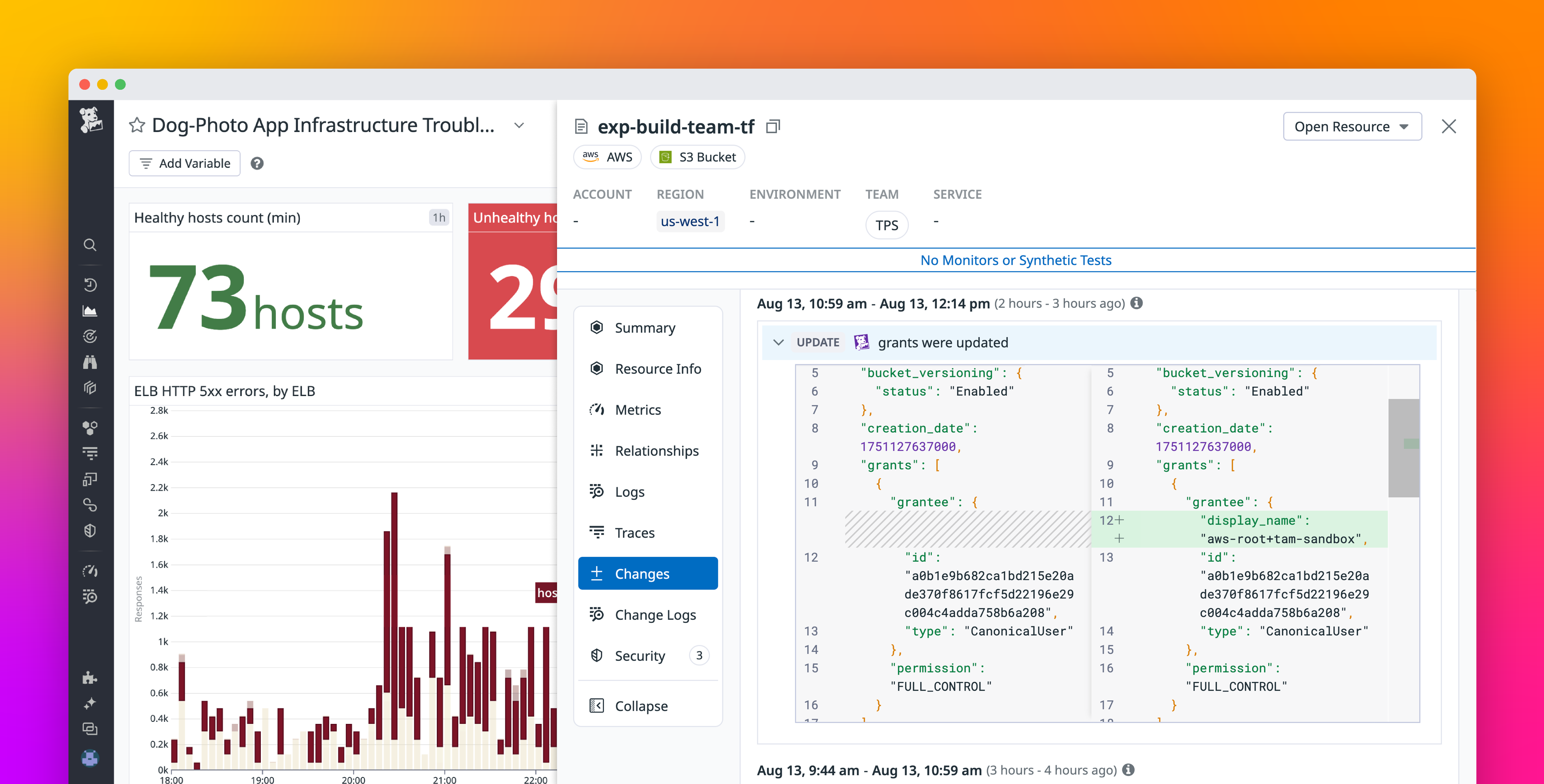 Troubleshoot infrastructure issues faster with Resource Changes