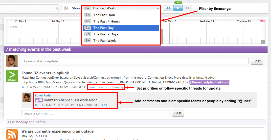 Collaborate about Splunk events