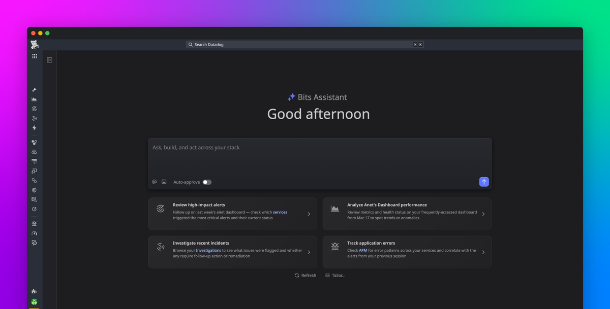 Search and act across Datadog to resolve issues faster with Bits Assistant