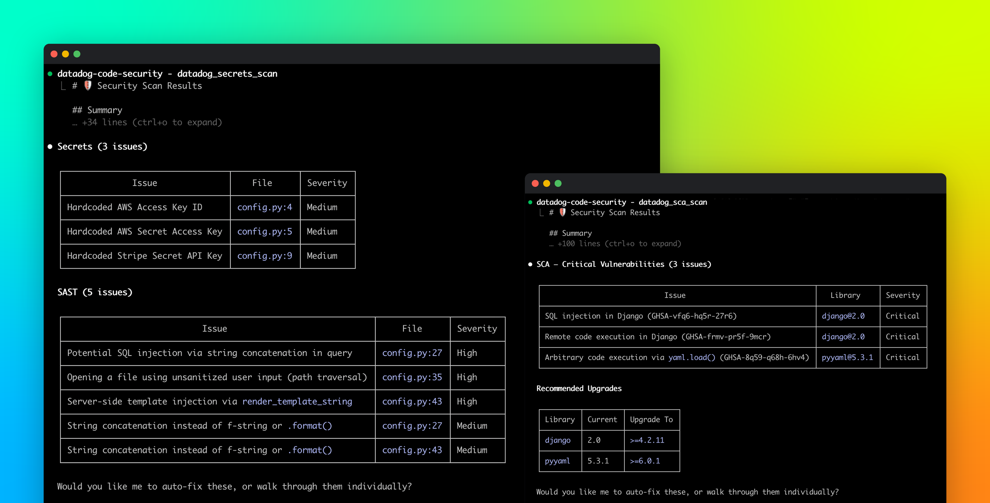 Introducing the Datadog Code Security MCP