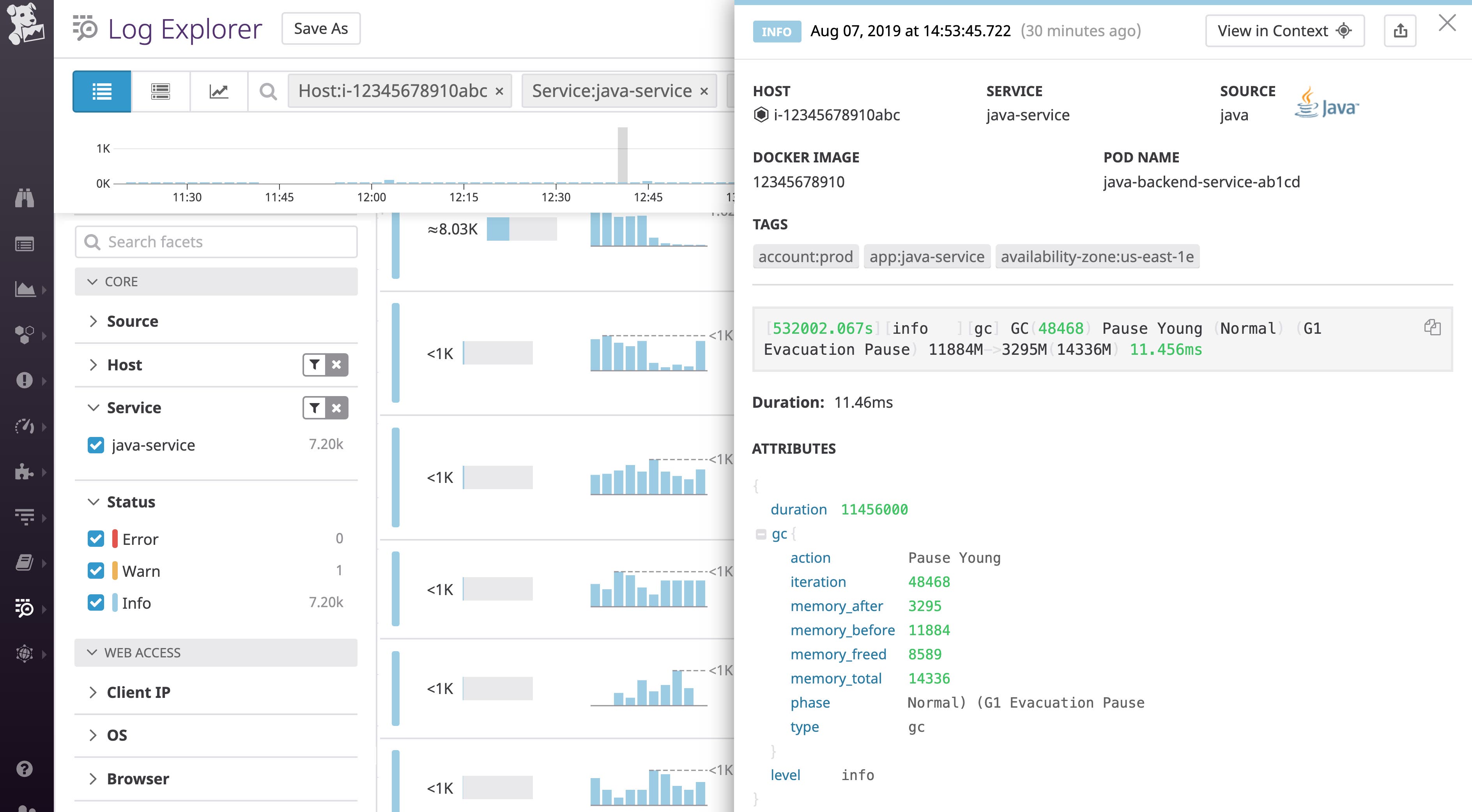 look at Java garbage collection logs to track java memory management issues. This info log shows a garbage collection pause young normal g1 evacuation pause look at Java garbage collection logs to track java memory management issues. This info log shows a garbage collection pause young normal g1 evacuation pause