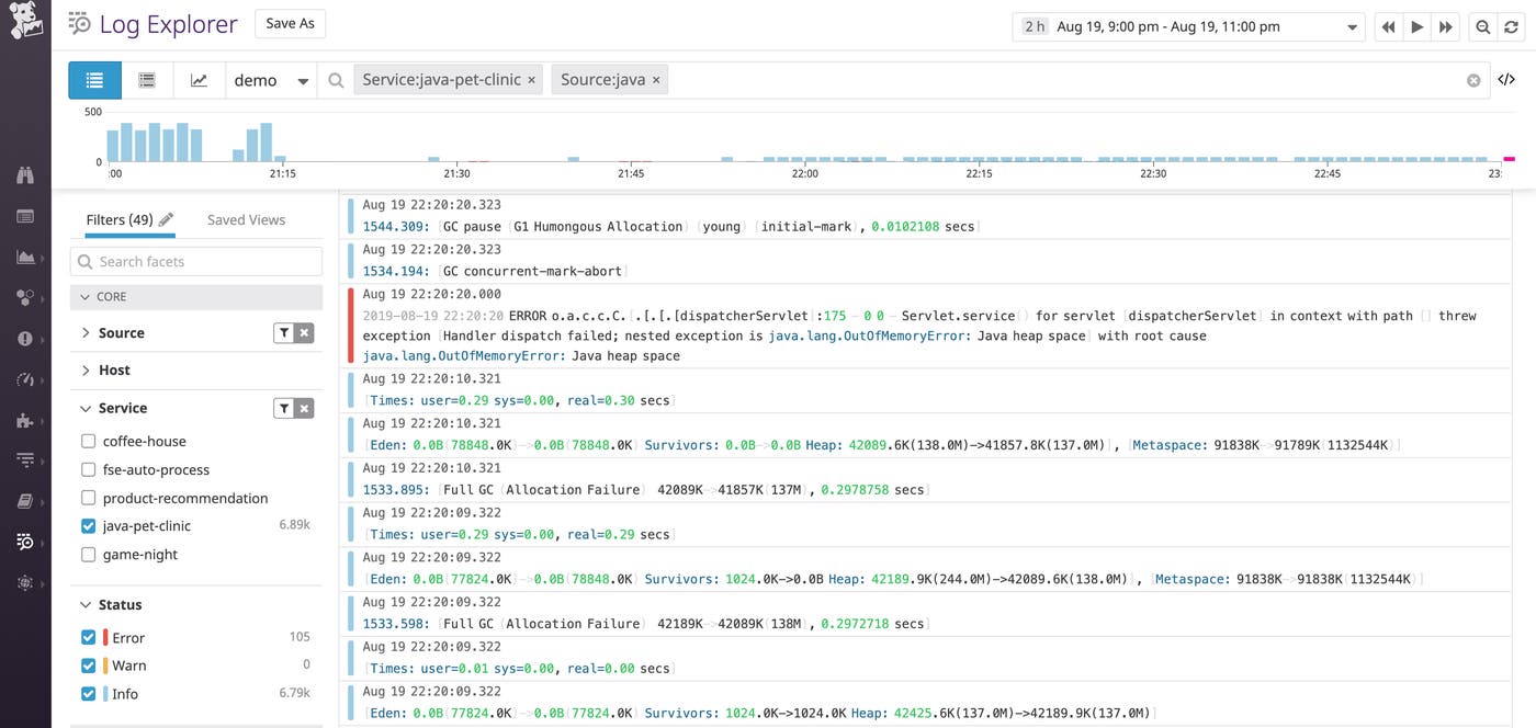 monitor Java memory management issues by collecting application logs and garbage collection logs in one place monitor Java memory management issues by collecting application logs and garbage collection logs in one place