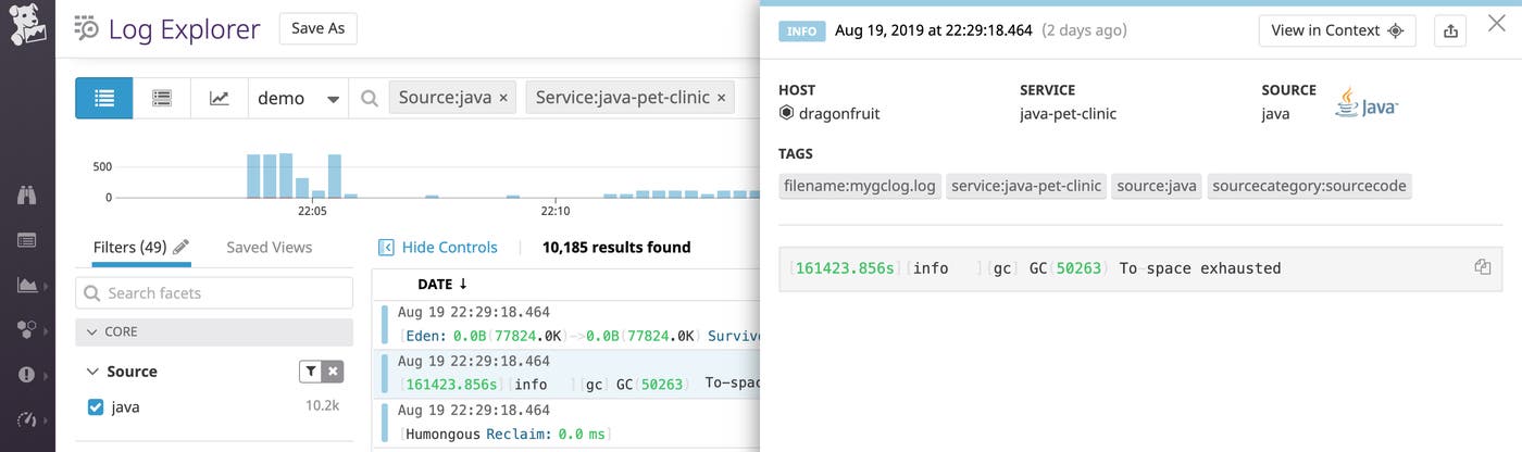 monitor java memory management by collecting garbage collection logs like this, which shows g1gc to space exhausted, indicating high heap pressure monitor java memory management by collecting garbage collection logs like this, which shows g1gc to space exhausted, indicating high heap pressure