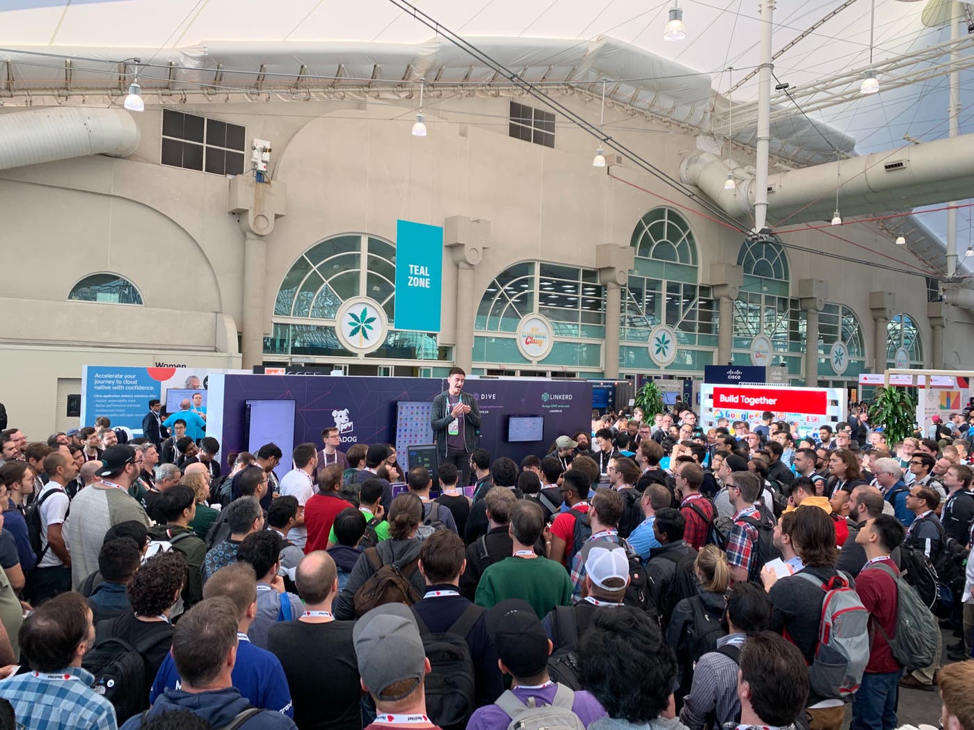 Datadog's booth at KubeCon. Datadog's booth at KubeCon.