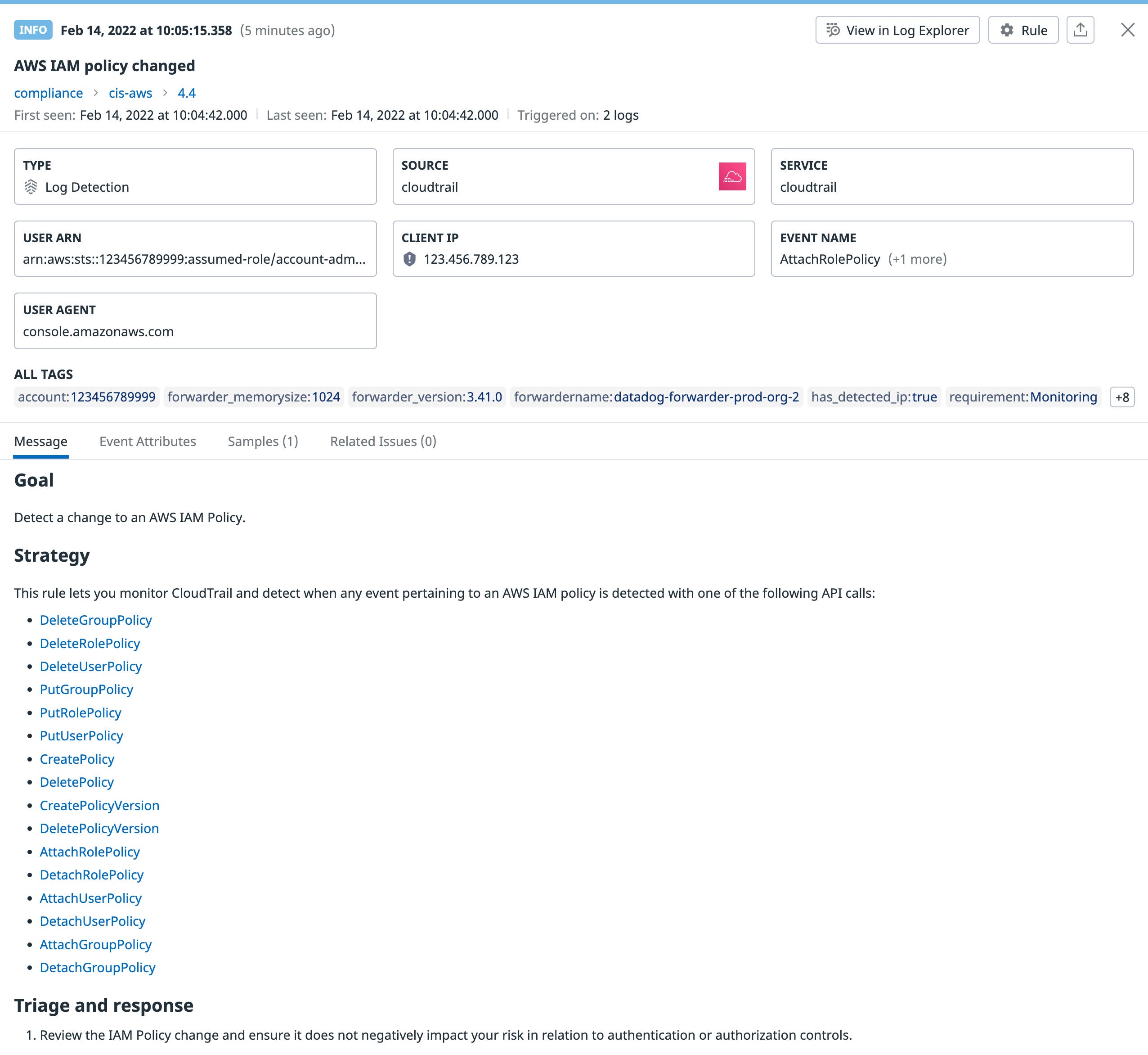 Detection rule for AWS IAM Detection rule for AWS IAM