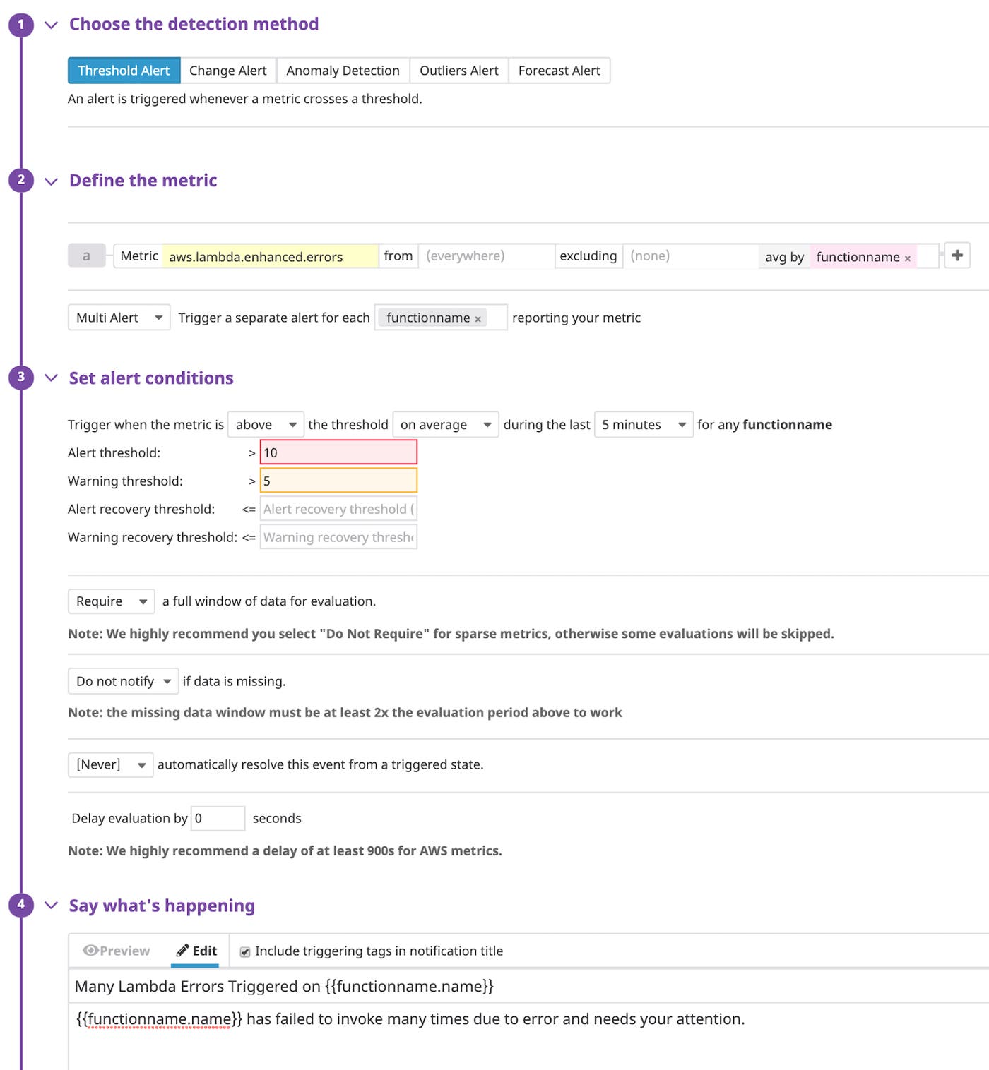 You can alert on Lambda errors in real time You can alert on Lambda errors in real time