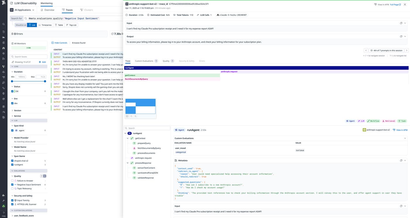 Tagging LLM application traces with evaluation scores. Tagging LLM application traces with evaluation scores.