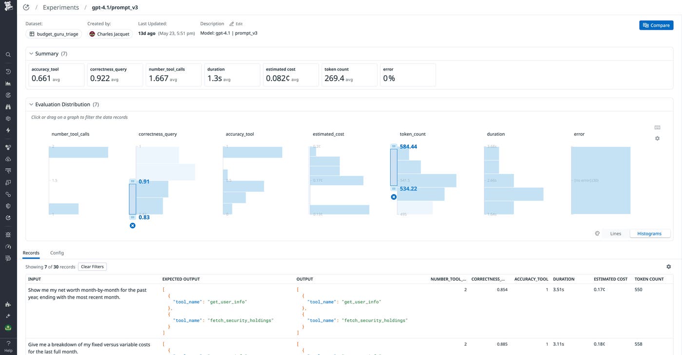 Using the Evaluation Distribution to filter experiment runs by evaluation scores Using the Evaluation Distribution to filter experiment runs by evaluation scores