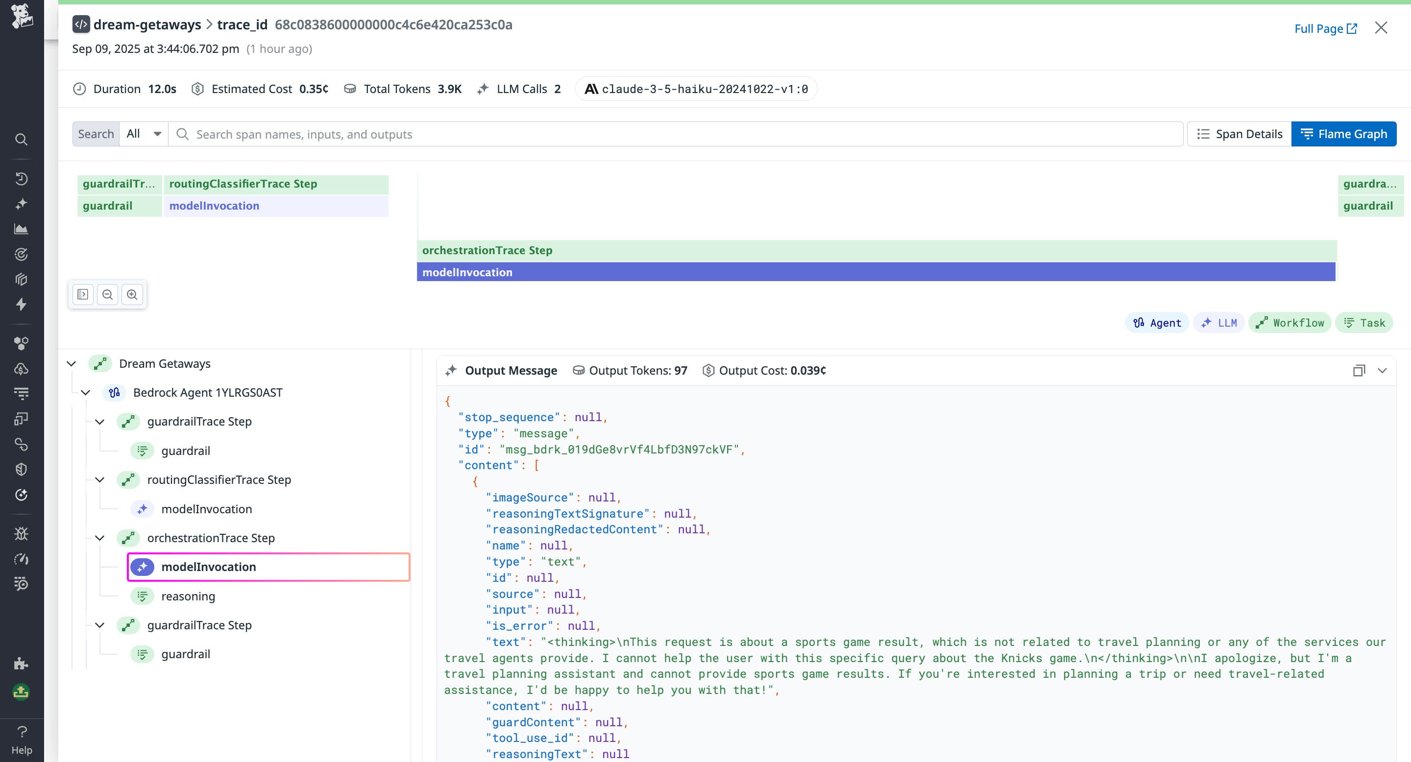 Querying for triggered security guardrails to examine the scope and impact of prompt injection attempts Querying for triggered security guardrails to examine the scope and impact of prompt injection attempts