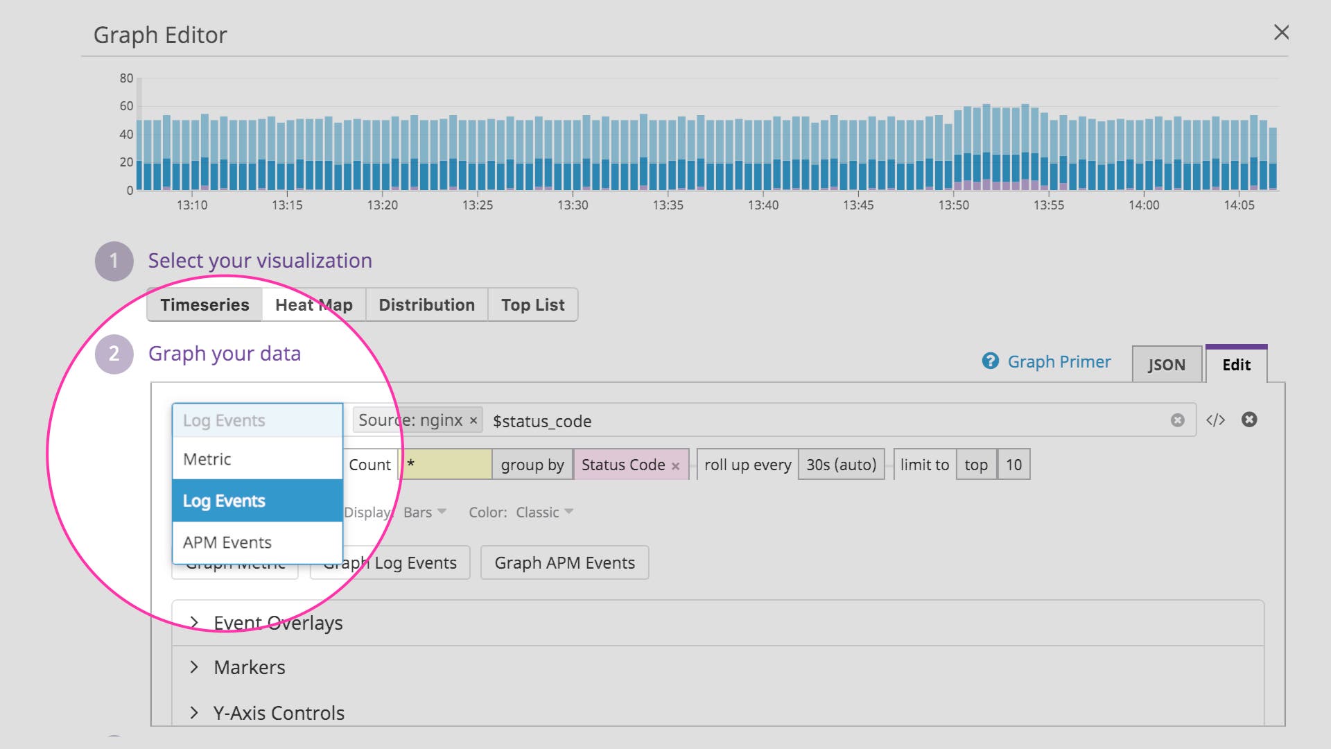 Graph metrics, log events, or APM data in your Datadog graph widgets. Graph metrics, log events, or APM data in your Datadog graph widgets.