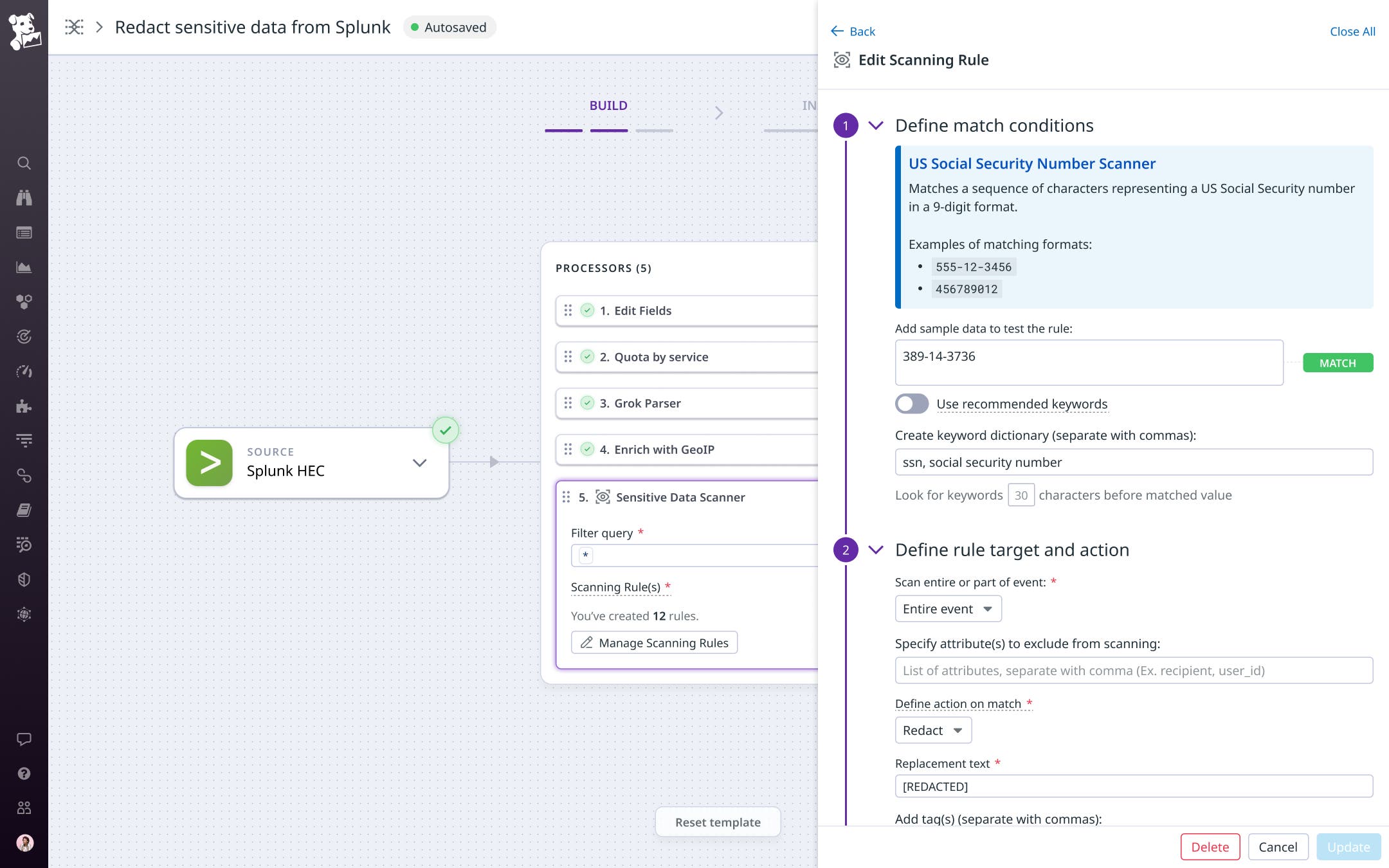 Scrub logs of PII with Observability Pipelines Scrub logs of PII with Observability Pipelines