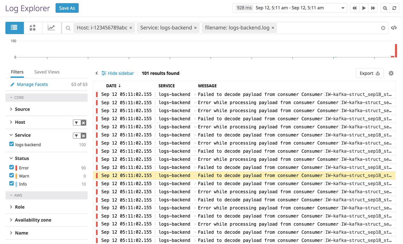 datadog log patterns view in context datadog log patterns view in context