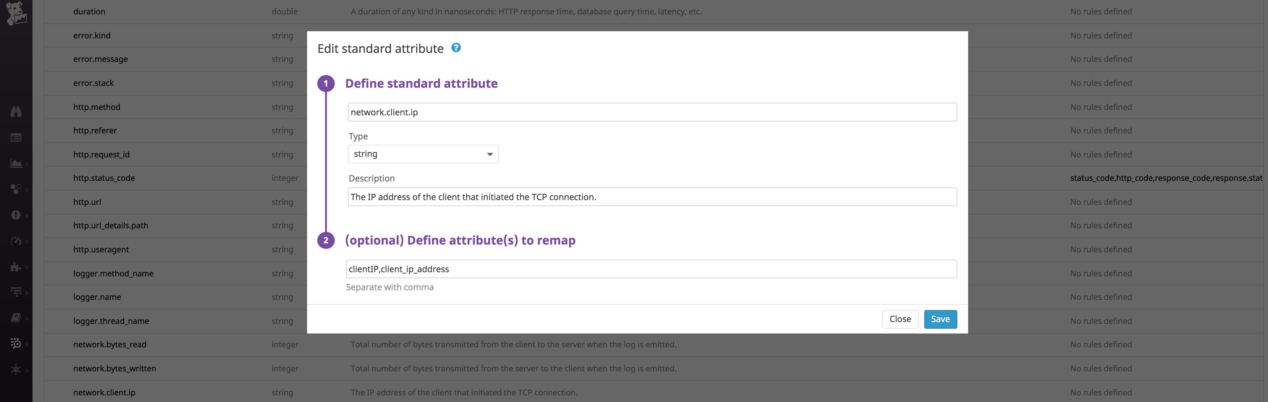 Customize standard attributes or create new ones. Customize standard attributes or create new ones.