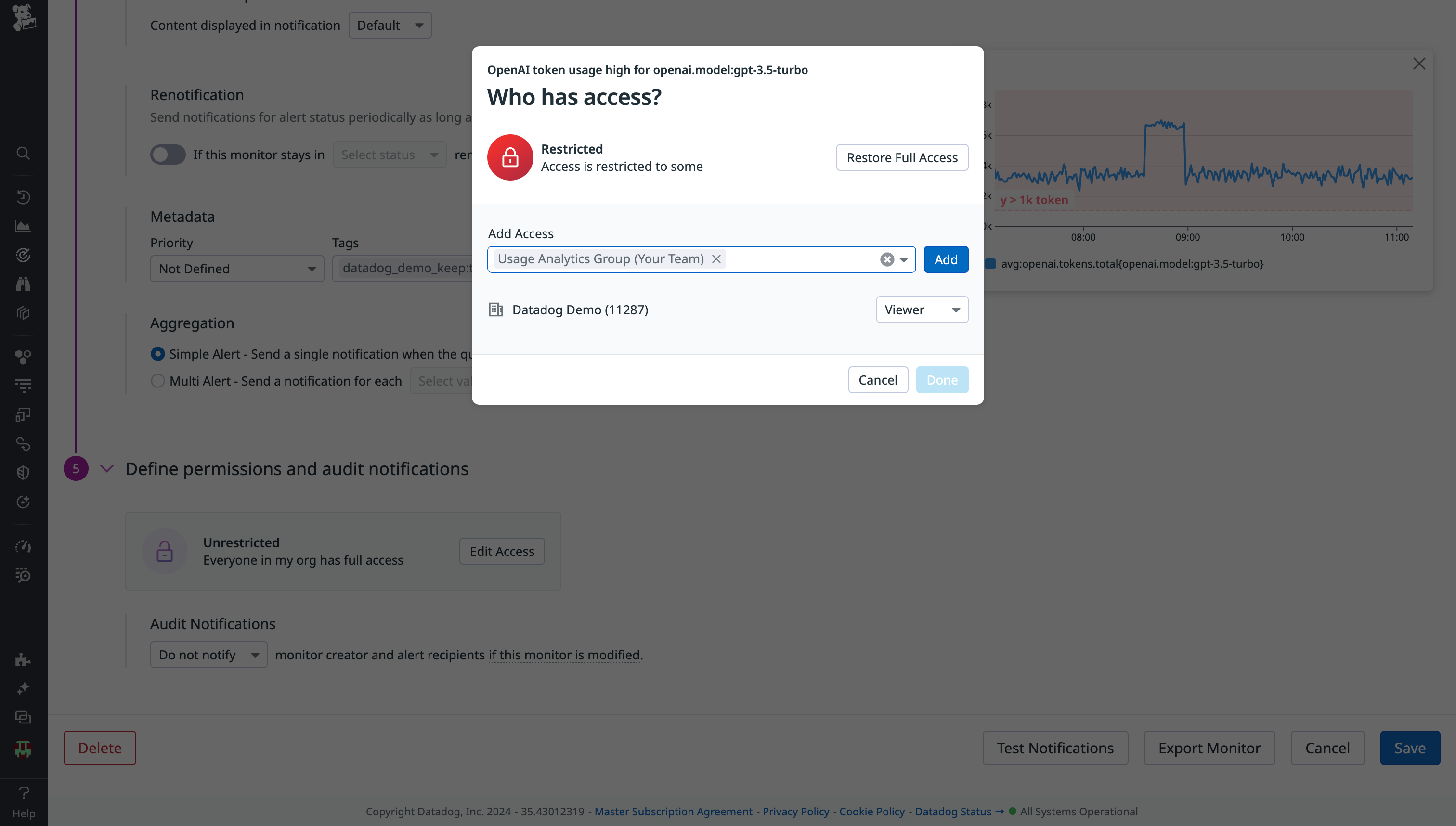 Control who has access to your monitors.