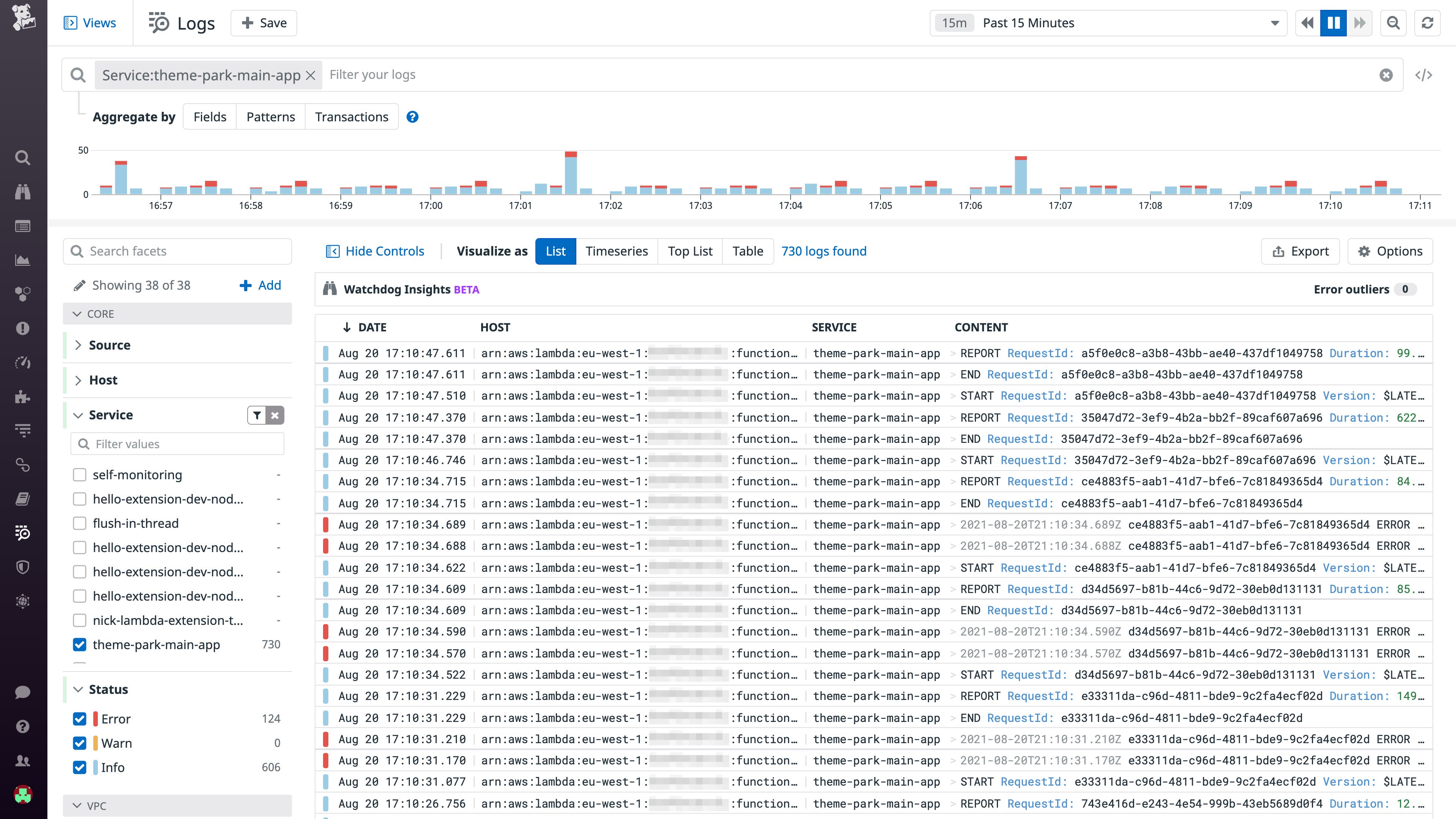 View and explore all your AWS serverless logs in the Log Explorer View and explore all your AWS serverless logs in the Log Explorer