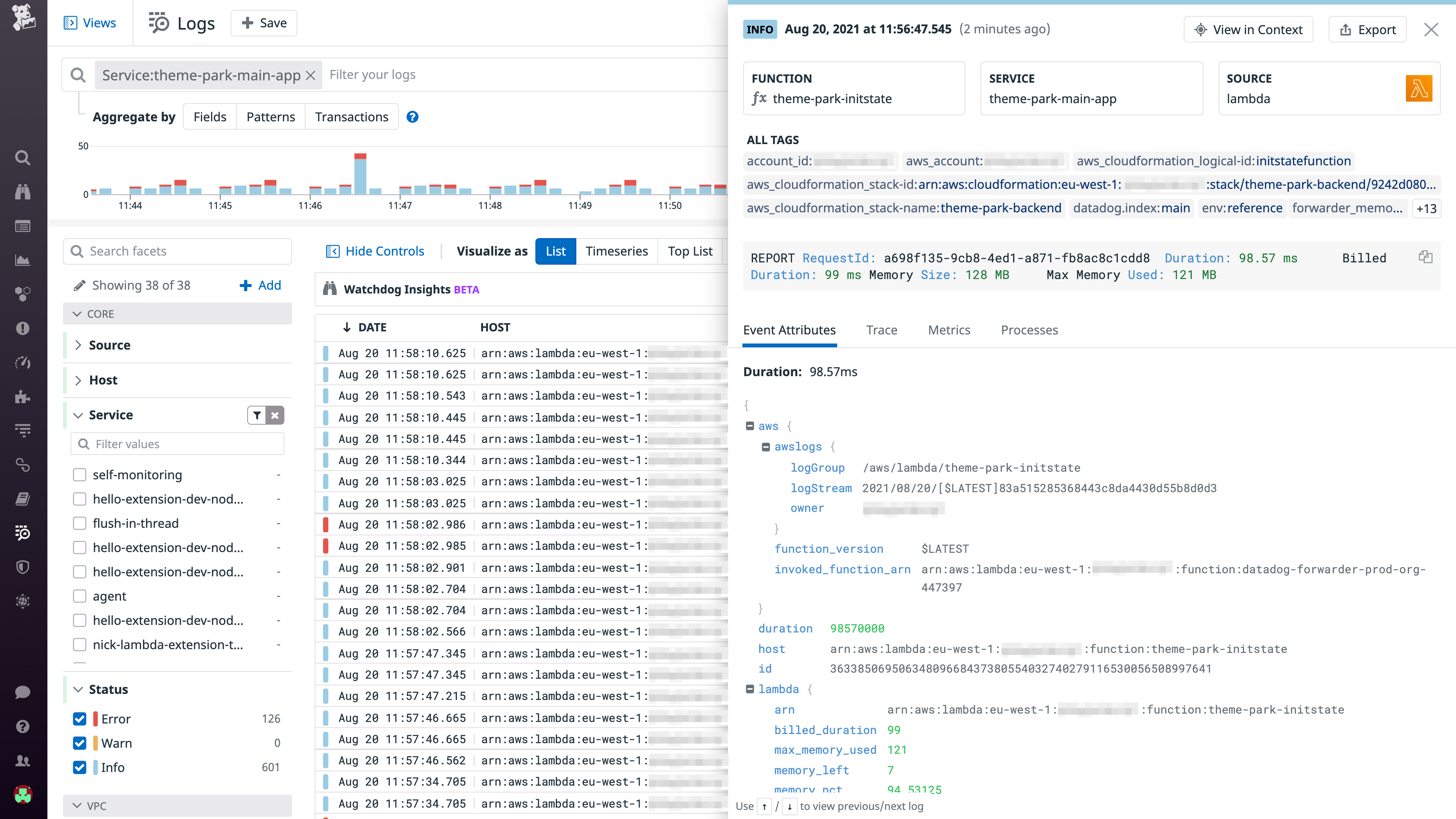 Use Log Patterns to identify noisy logs