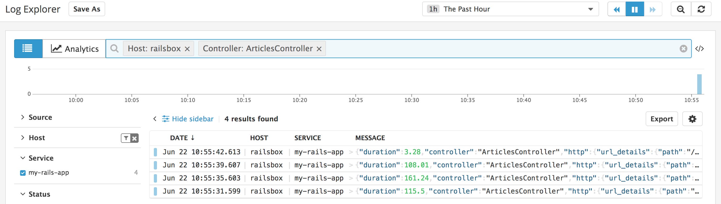 Search the Log Explorer for the new facet Search the Log Explorer for the new facet