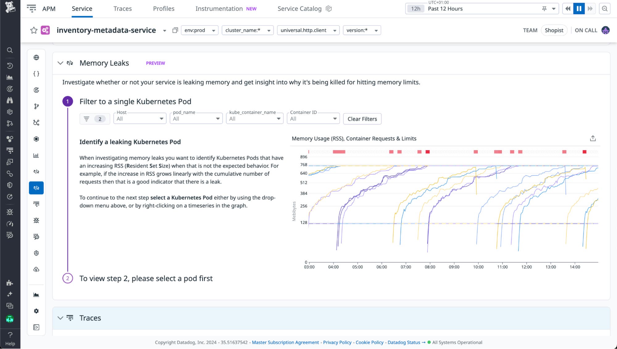 Memory leak workflow RSS graph Memory leak workflow RSS graph