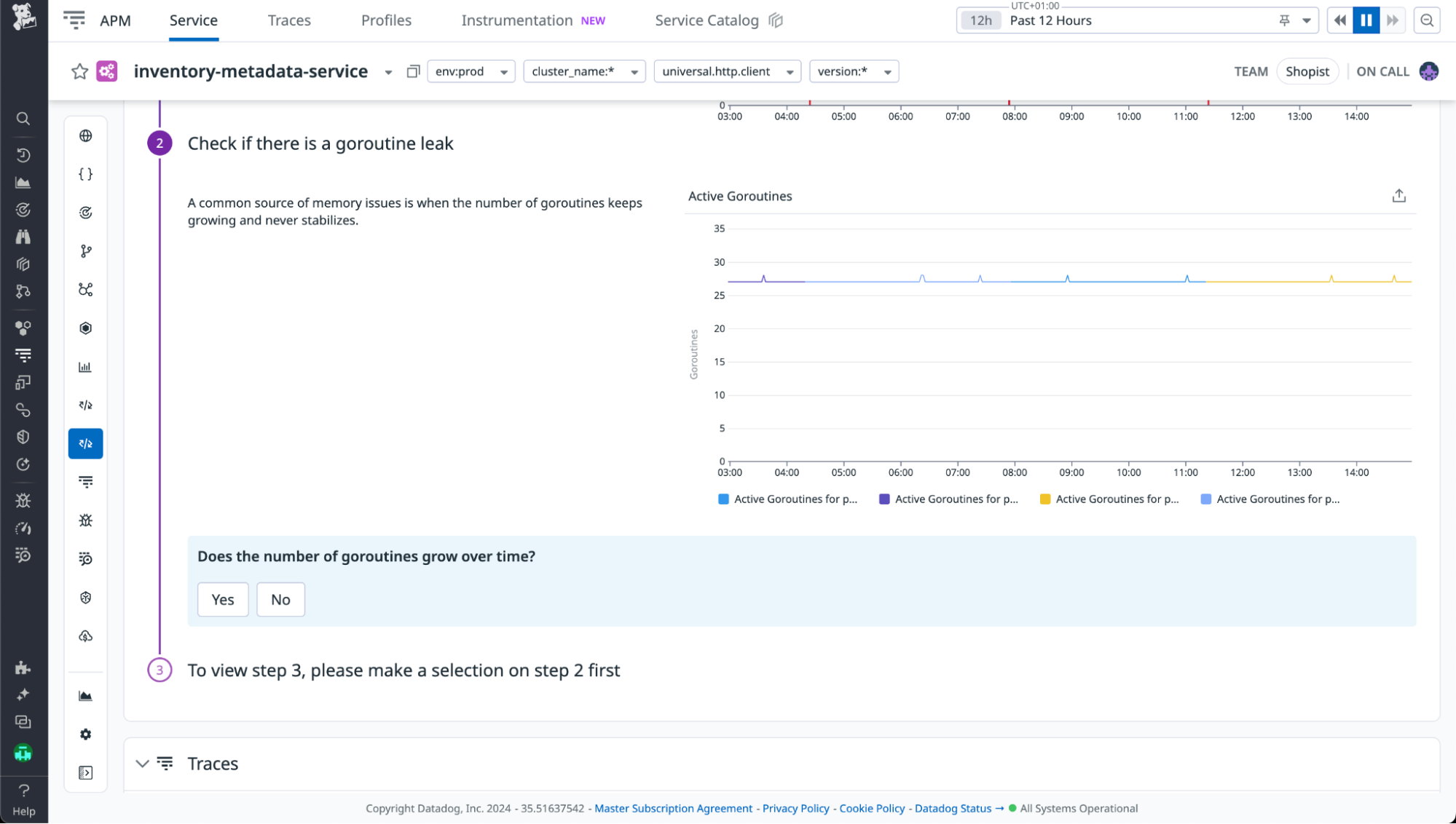 Memory leak workflow goroutines