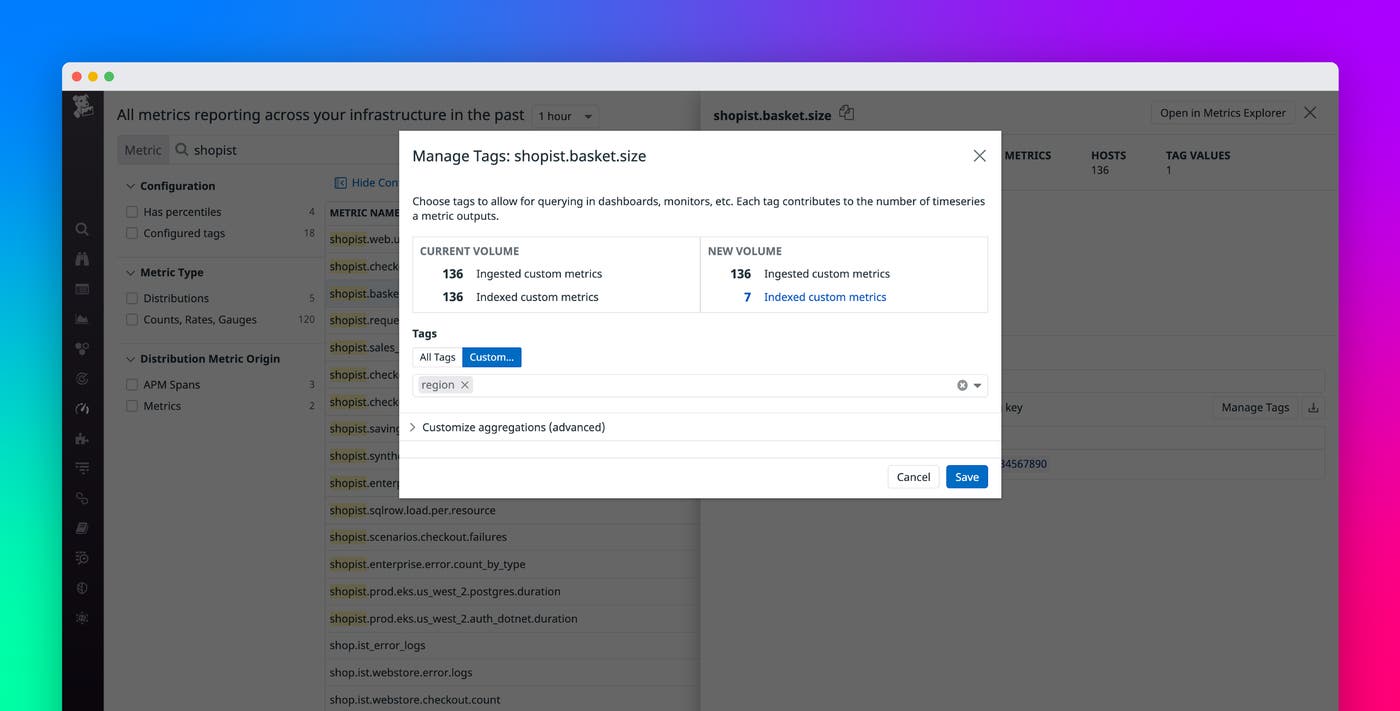 Dynamically control your custom metrics volume with Metrics without Limits™ Dynamically control your custom metrics volume with Metrics without Limits™
