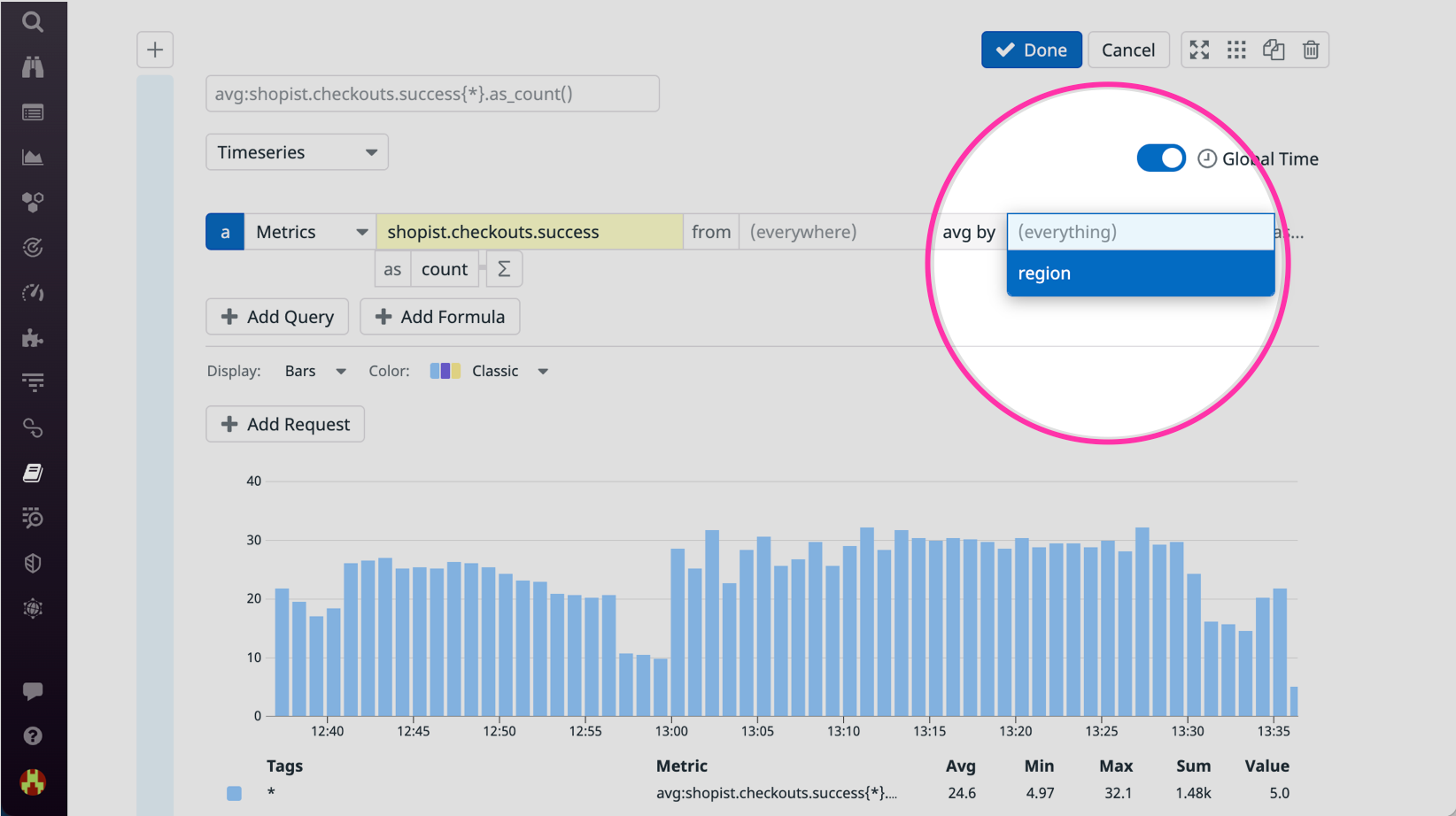 Configuring tags for custom metrics will narrow down the scope of your queries