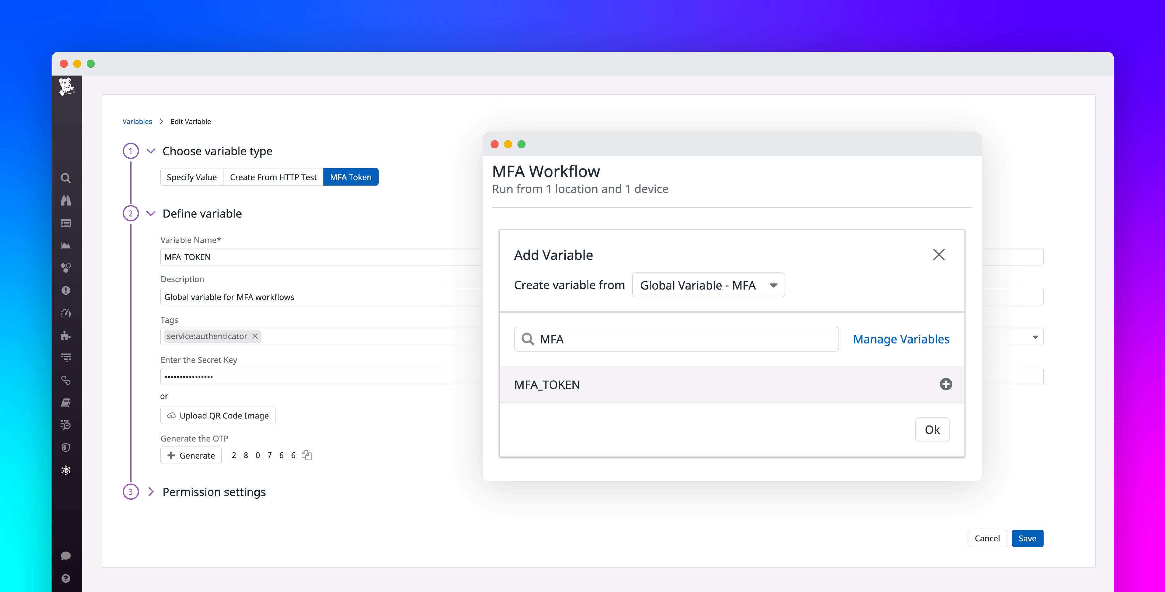 Test multi-factor authentication (MFA) with Synthetic Monitoring