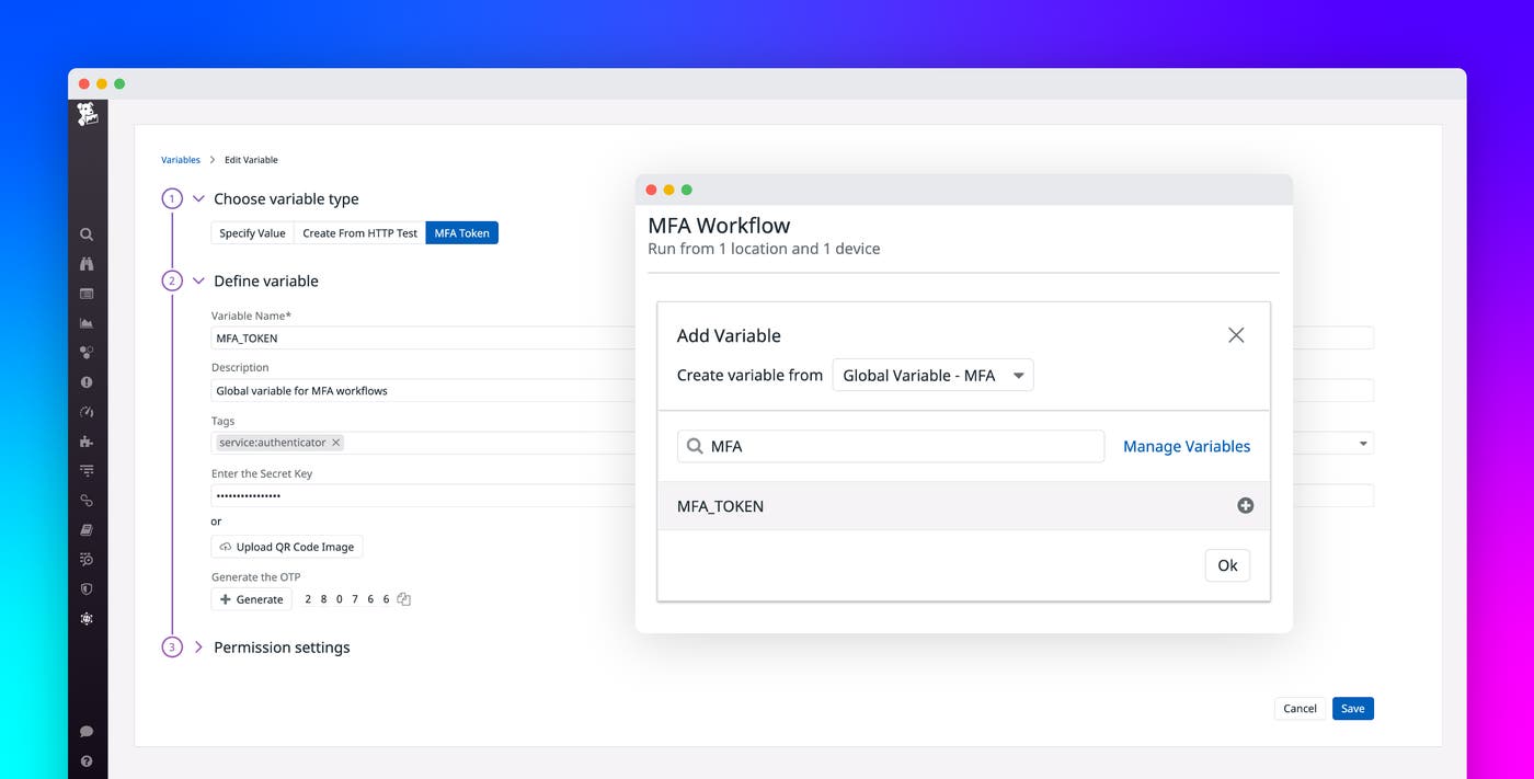 Test multi-factor authentication (MFA) with Synthetic Monitoring Test multi-factor authentication (MFA) with Synthetic Monitoring