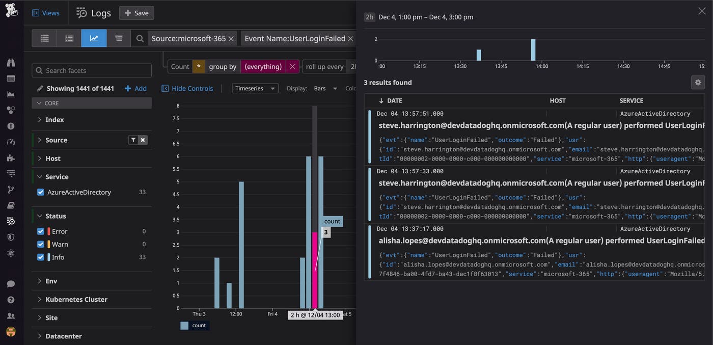You can explore login failure logs in Log Analytics to spot potential brute force attacks. You can explore login failure logs in Log Analytics to spot potential brute force attacks.