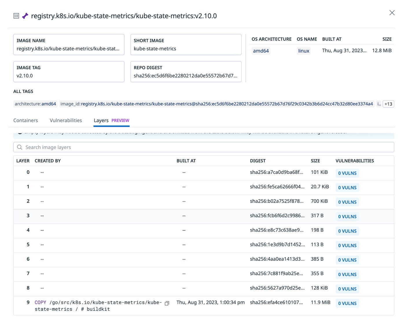 Child images inherit missing metadata from the base image. Child images inherit missing metadata from the base image.