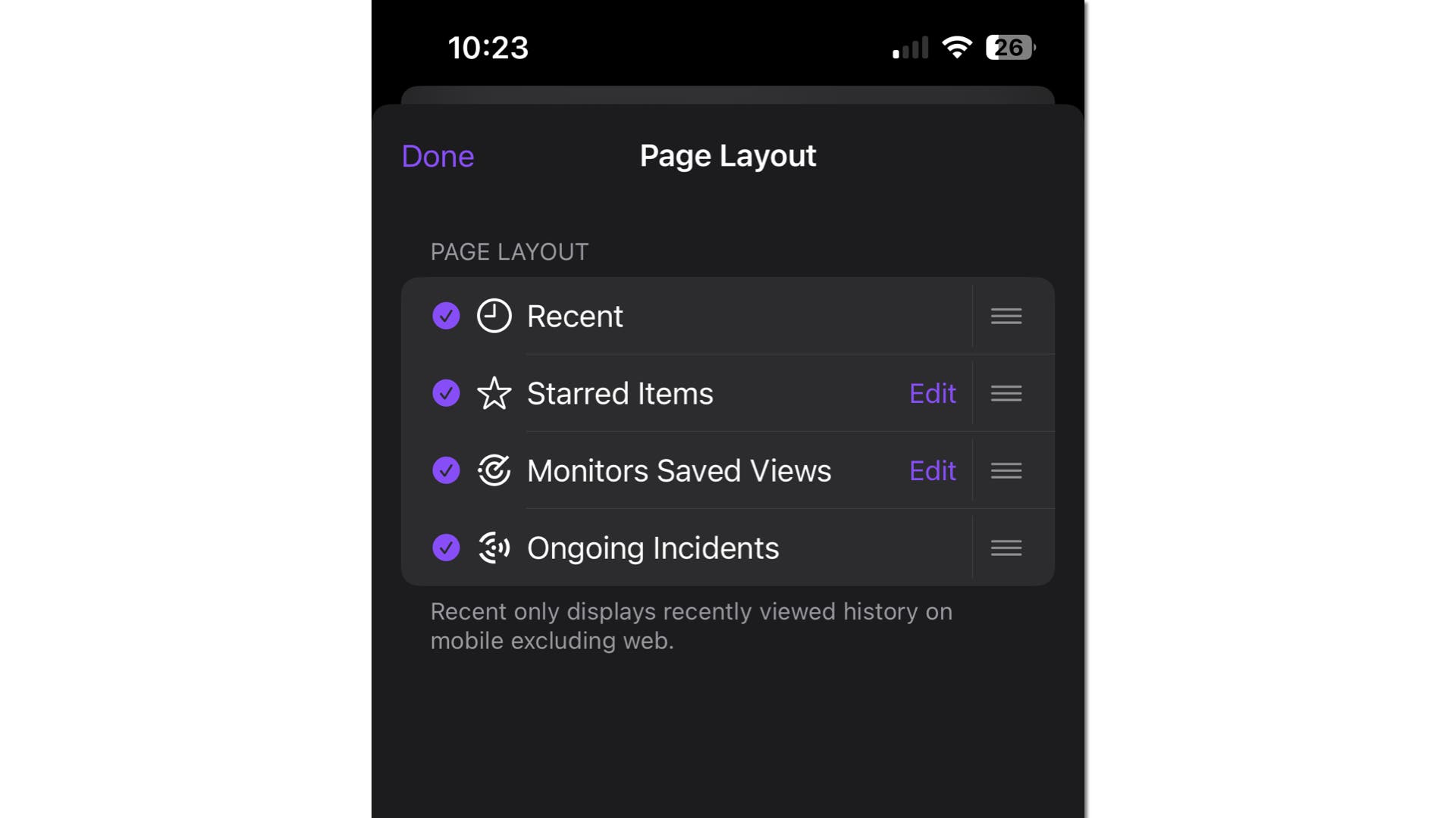 Arrange the app layout to foreground important resources for quick access Arrange the app layout to foreground important resources for quick access