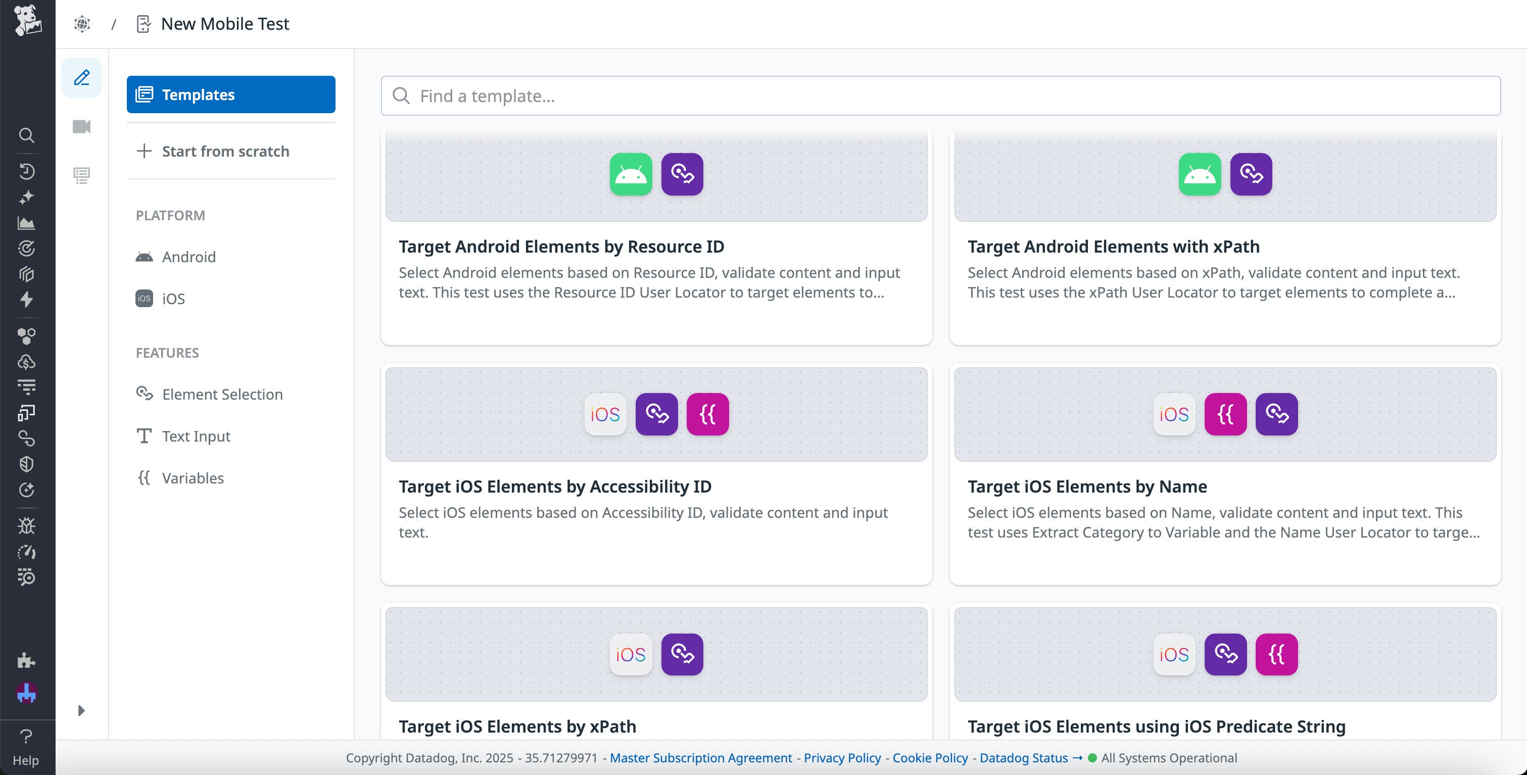 OOTB synthetic testing templates that enable you to choose locator type for your tests. OOTB synthetic testing templates that enable you to choose locator type for your tests.