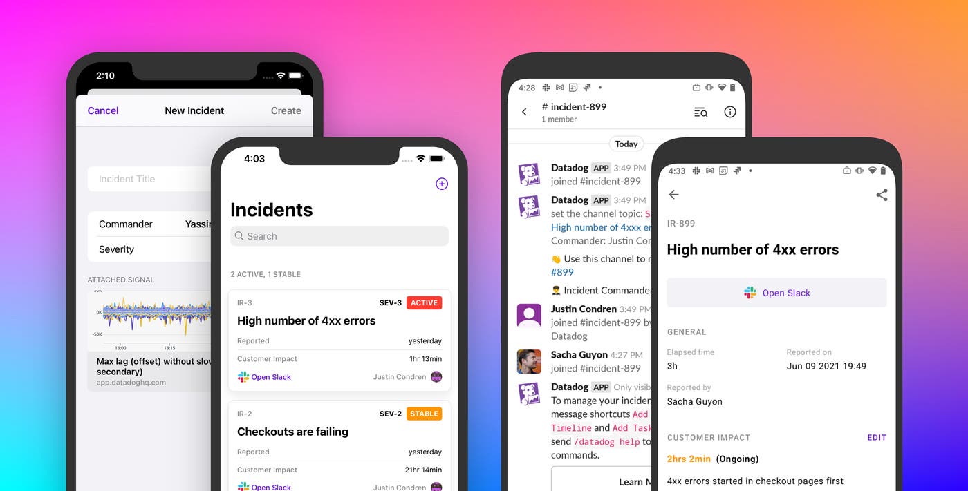 Manage incidents on the go with the Datadog mobile app Manage incidents on the go with the Datadog mobile app
