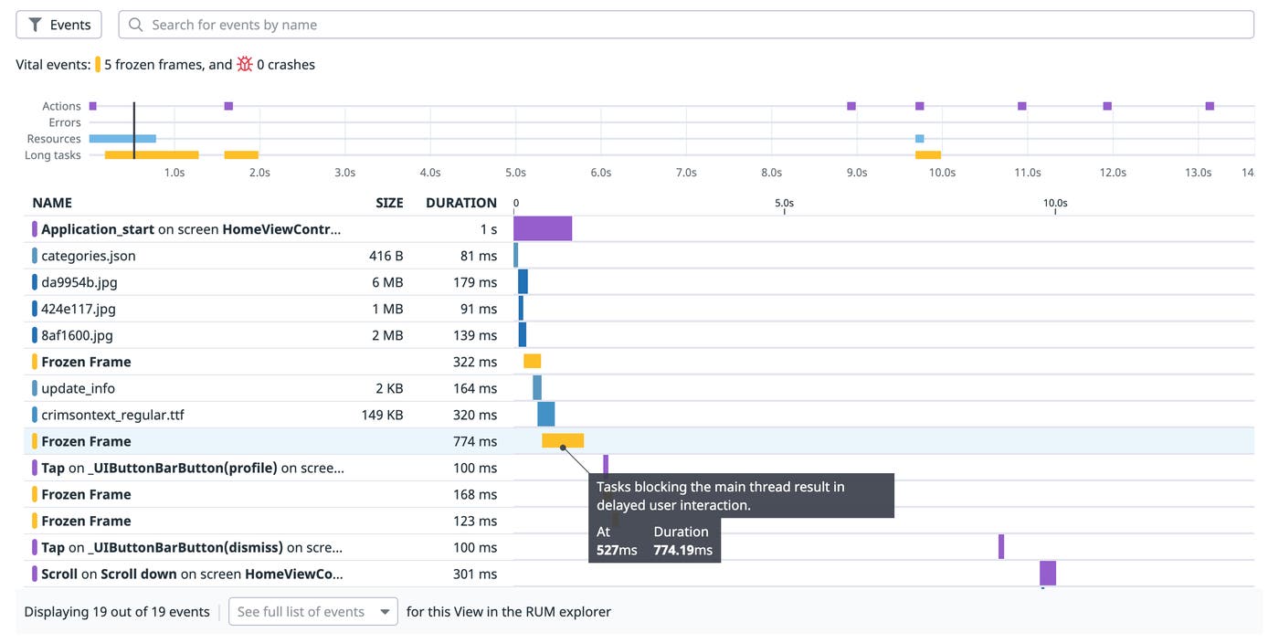 Monitor for app freezes. Monitor for app freezes.