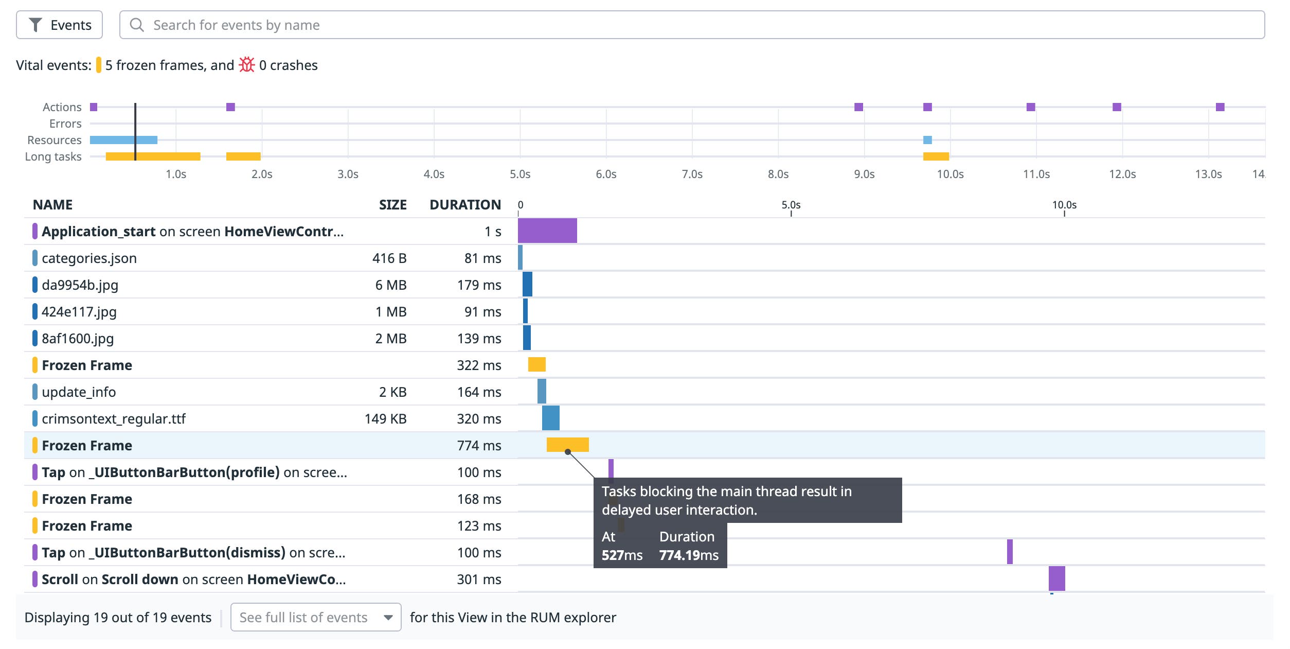 Monitor for app freezes. Monitor for app freezes.