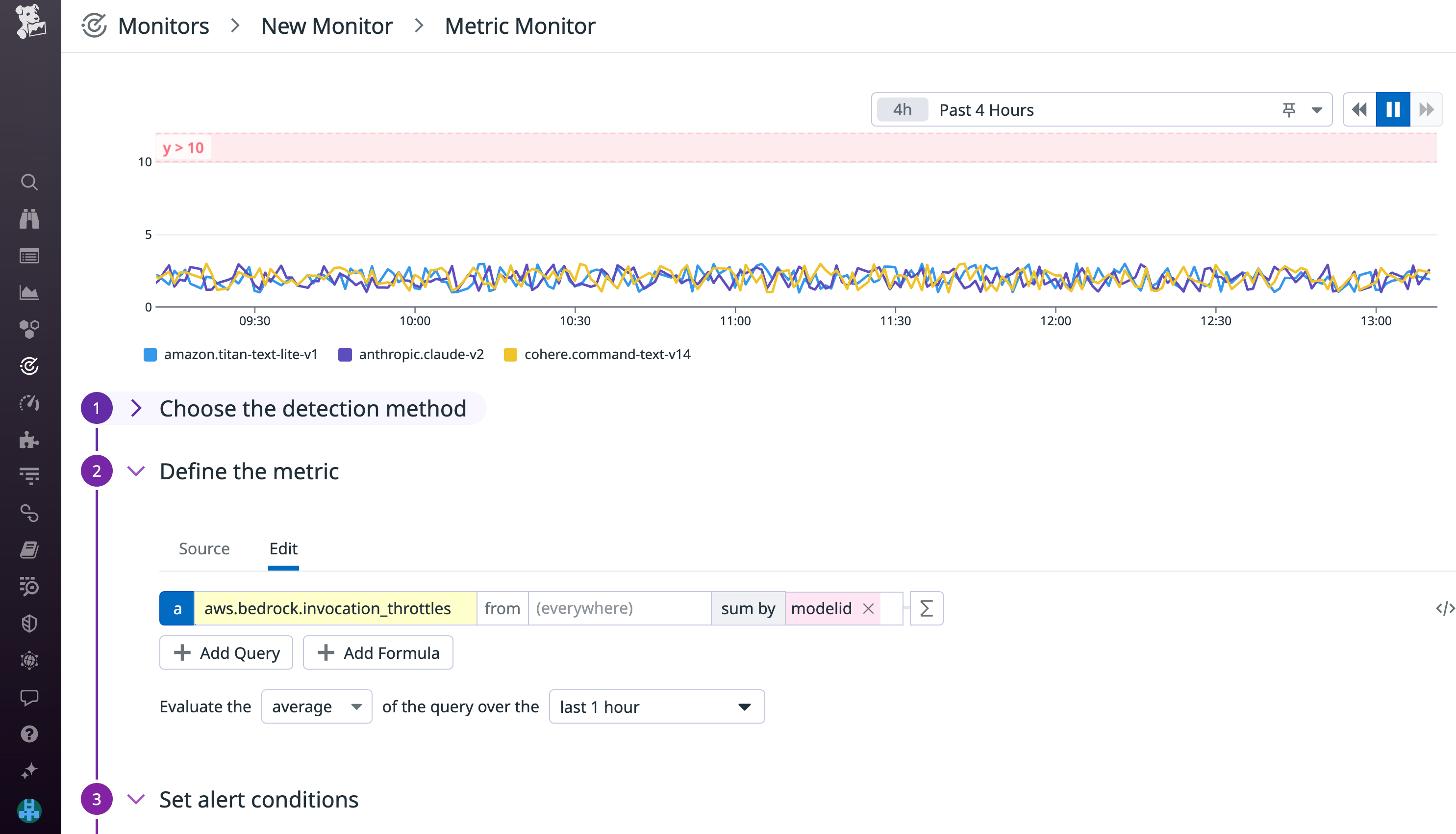 Alert on Bedrock metrics such as invocation throttling.