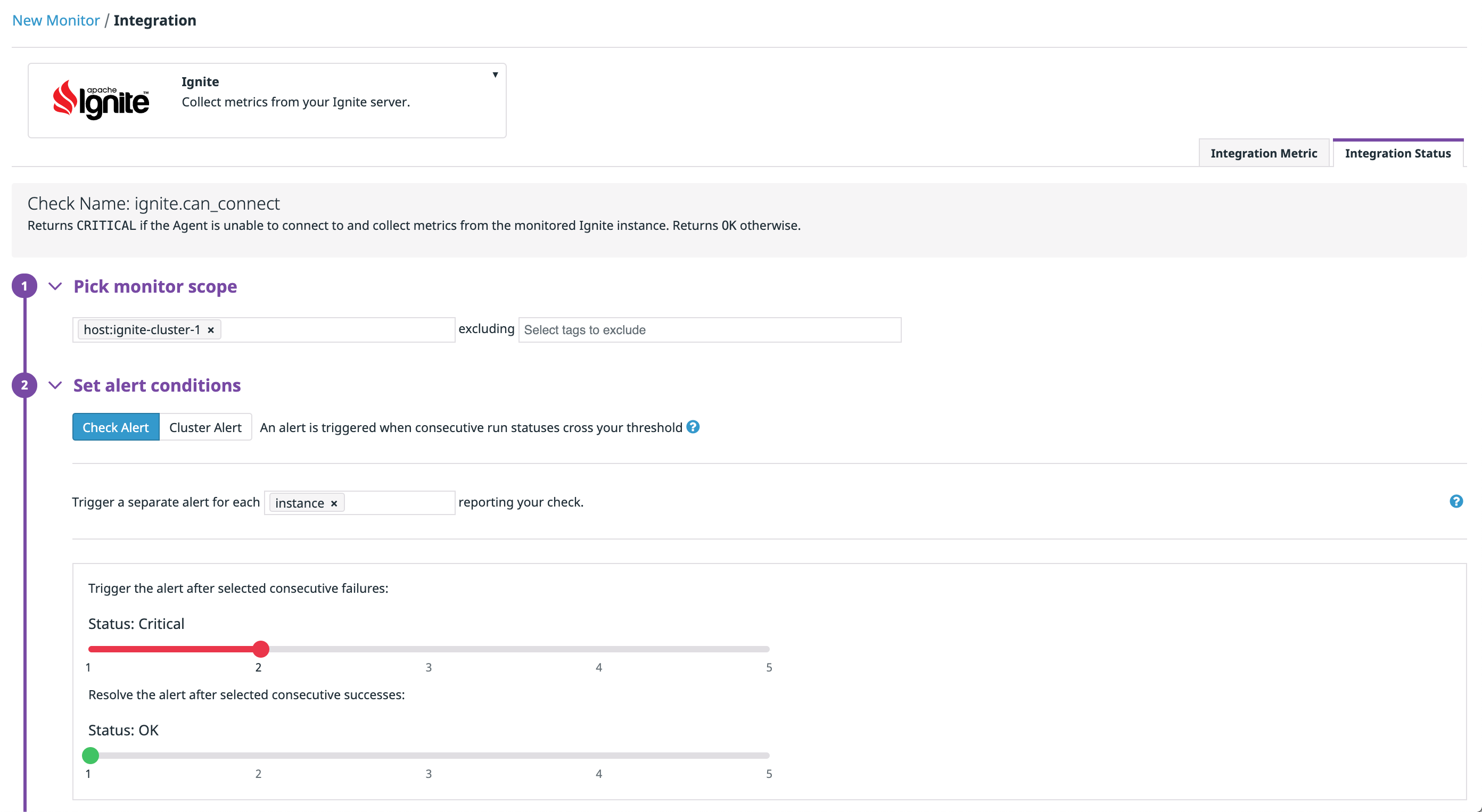 Known when an Apache Ignite node goes offline