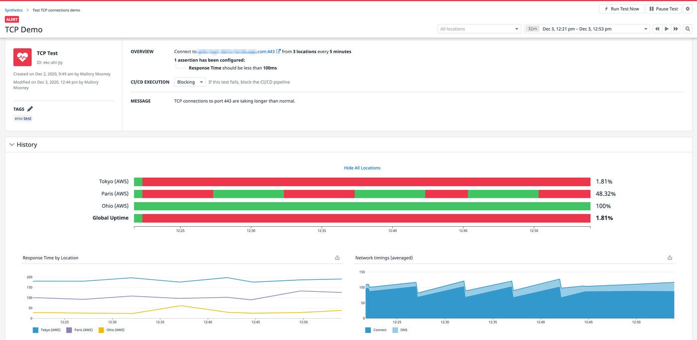 Troubleshoot with TCP API test alerts Troubleshoot with TCP API test alerts