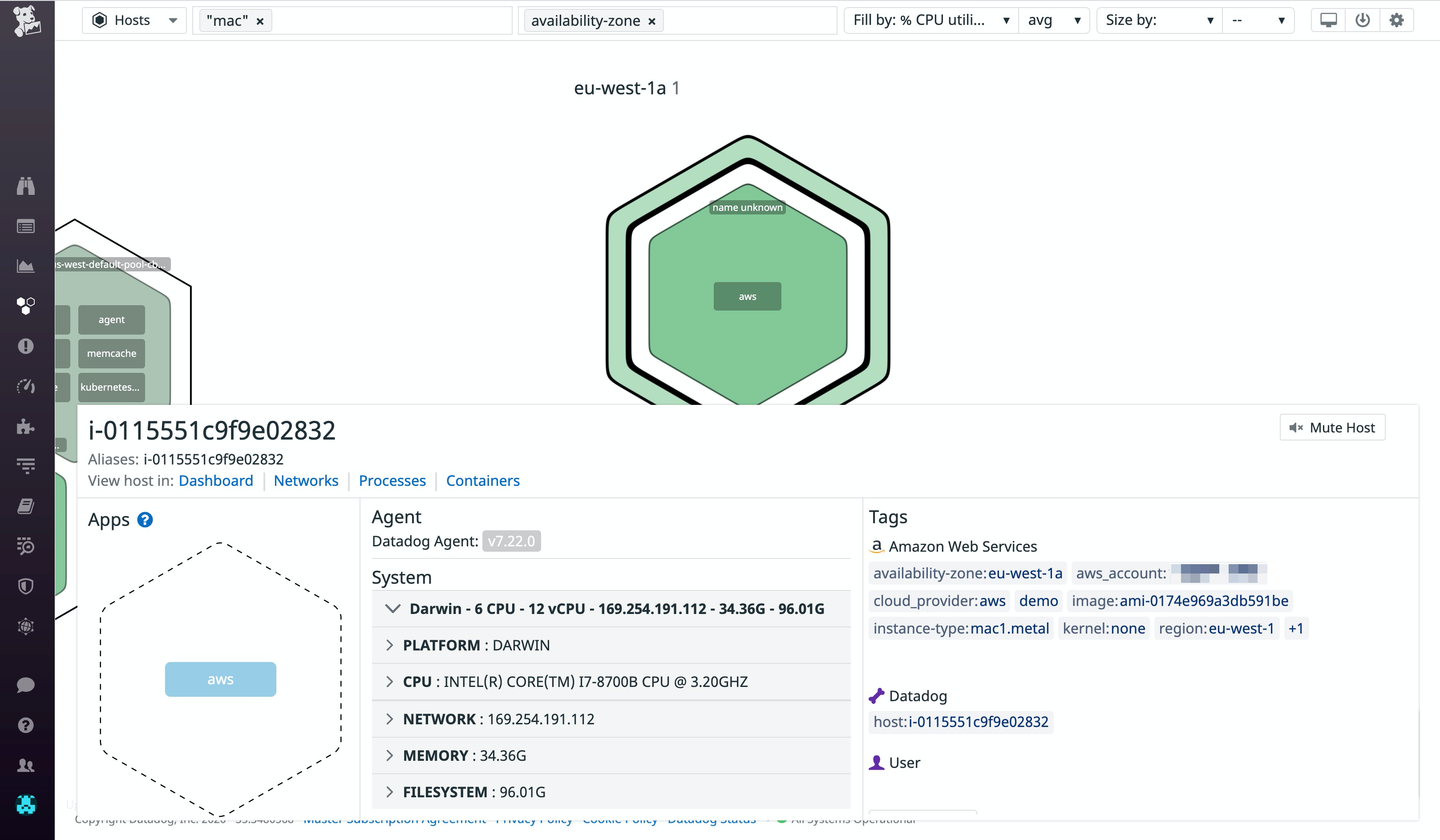Mac AWS EC2 instance on Datadog Host Map