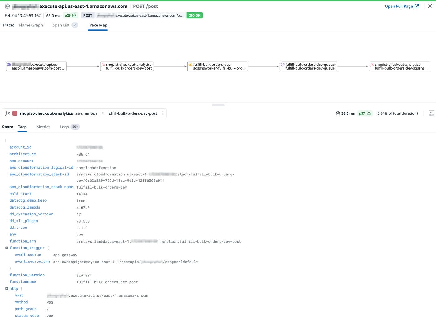 View all services involved in a request with the Trace Map View all services involved in a request with the Trace Map