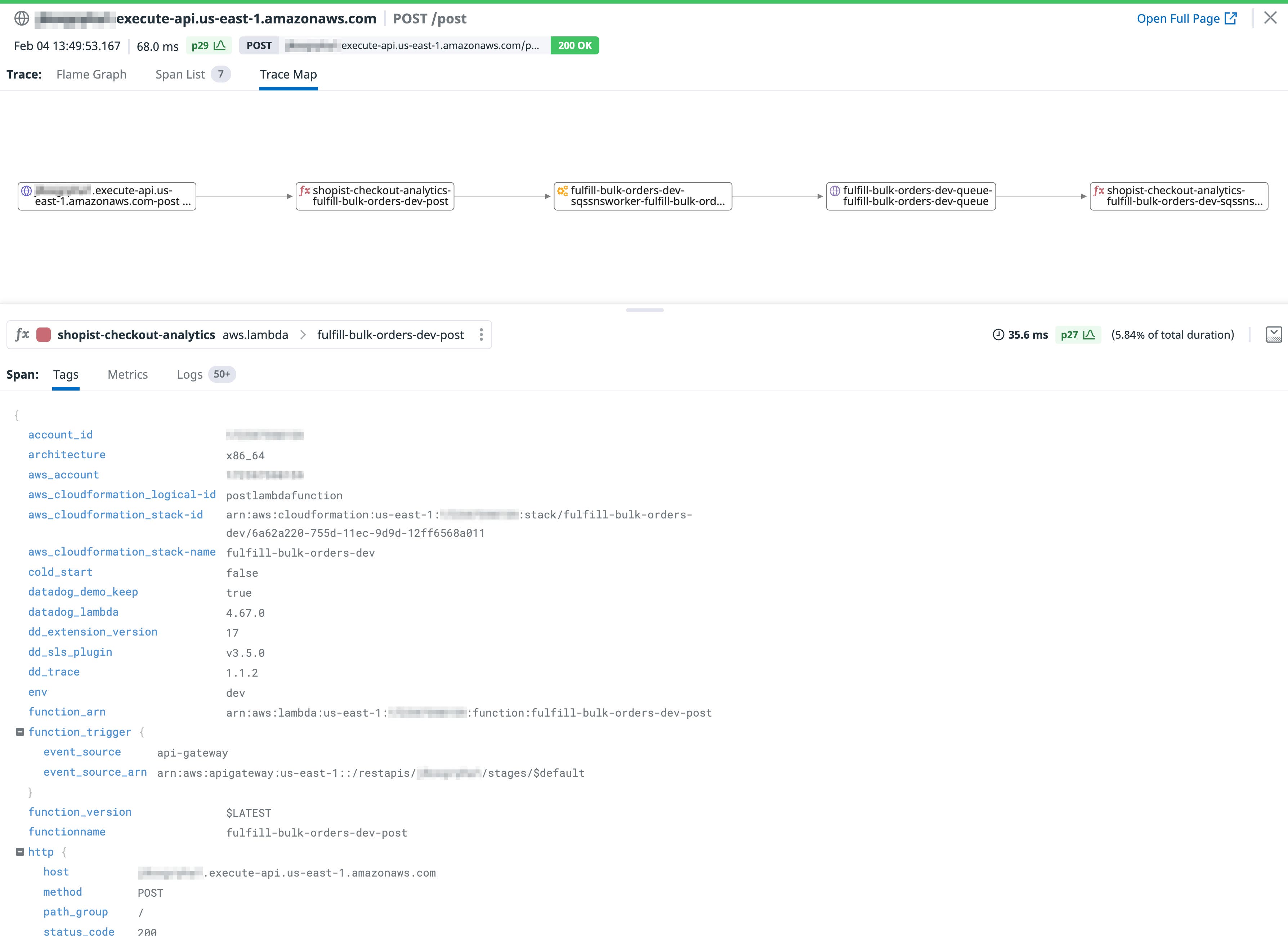 View all services involved in a request with the Trace Map View all services involved in a request with the Trace Map