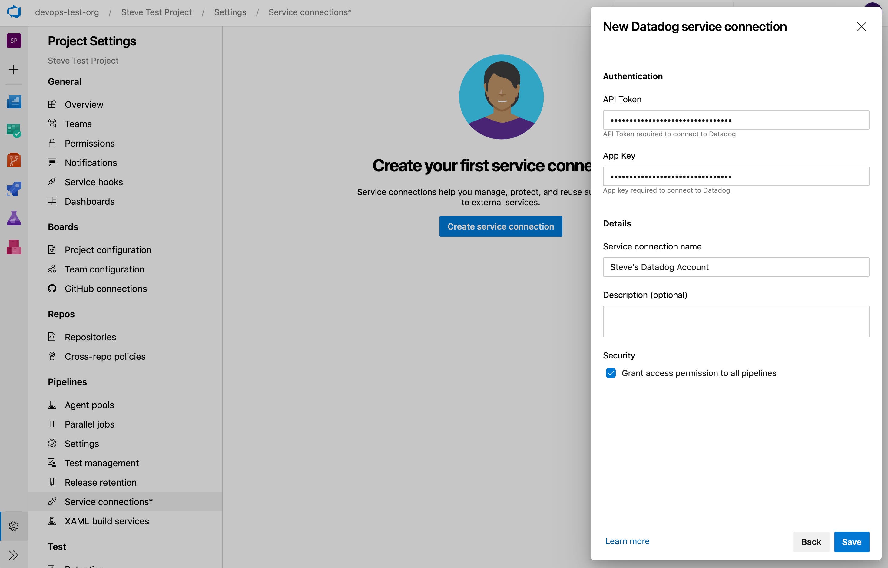 Add Datadog monitor as a service connection to configure any Datadog monitor as a gate in your Azure DevOps pipeline Add Datadog monitor as a service connection to configure any Datadog monitor as a gate in your Azure DevOps pipeline